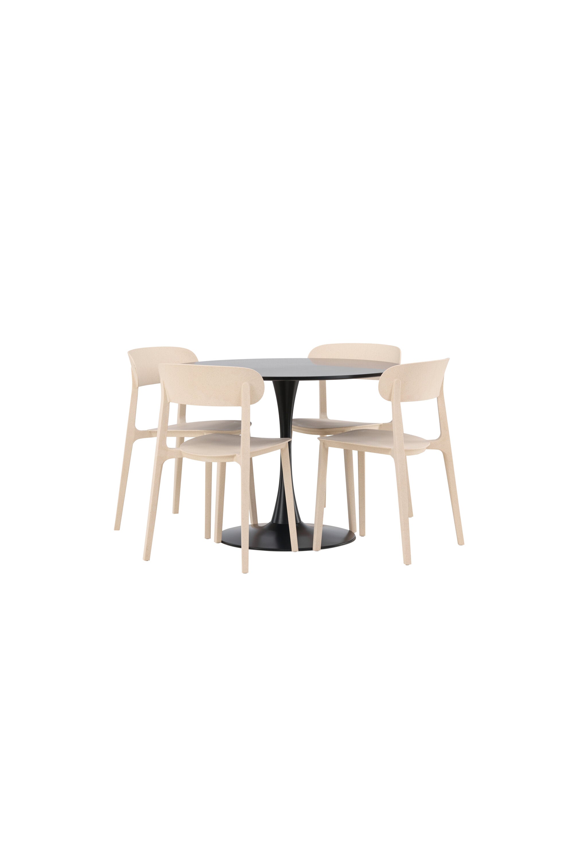 Glade Esszimmerset + Astol ⌀100cm/4St. in Beige präsentiert im Onlineshop von KAQTU Design AG. Esszimmerset ist von Venture Home