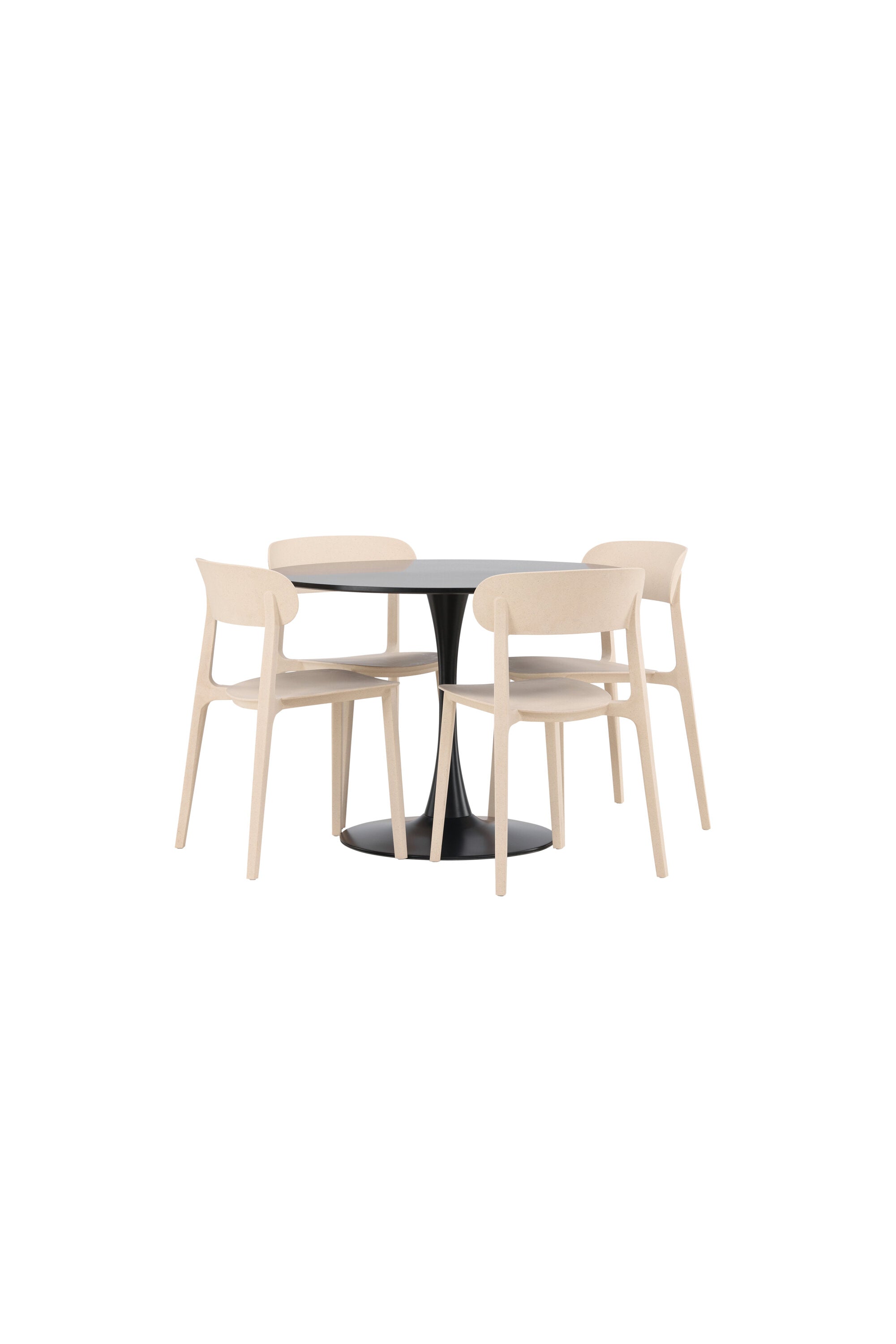 Glade Esszimmerset + Astol ⌀100cm/4St. in Beige präsentiert im Onlineshop von KAQTU Design AG. Esszimmerset ist von Venture Home