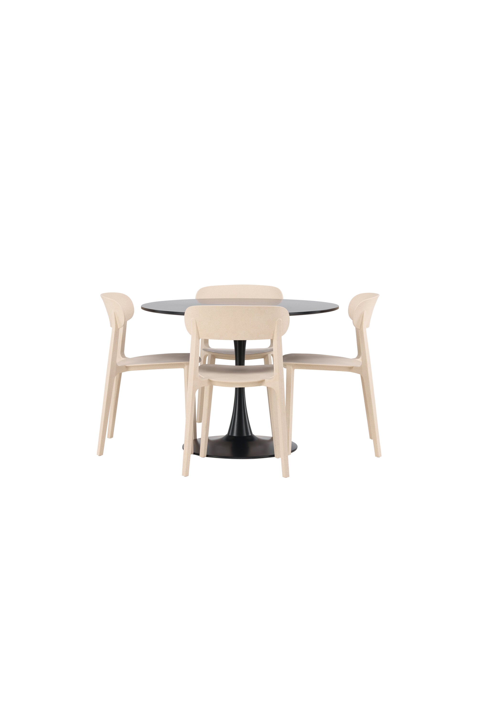 Glade Esszimmerset + Astol ⌀100cm/4St. in Beige präsentiert im Onlineshop von KAQTU Design AG. Esszimmerset ist von Venture Home