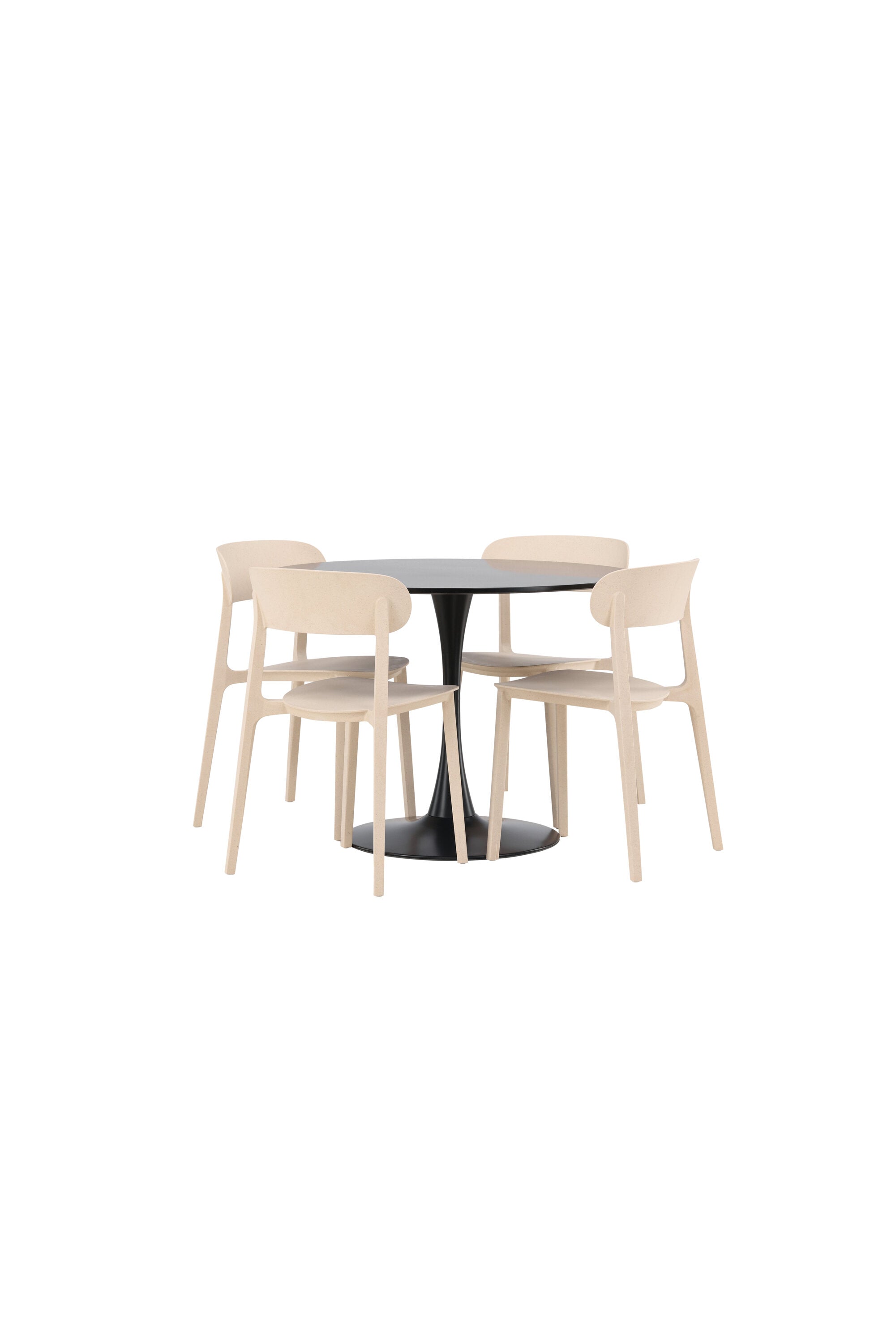 Glade Esszimmerset + Astol ⌀100cm/4St. in Beige präsentiert im Onlineshop von KAQTU Design AG. Esszimmerset ist von Venture Home