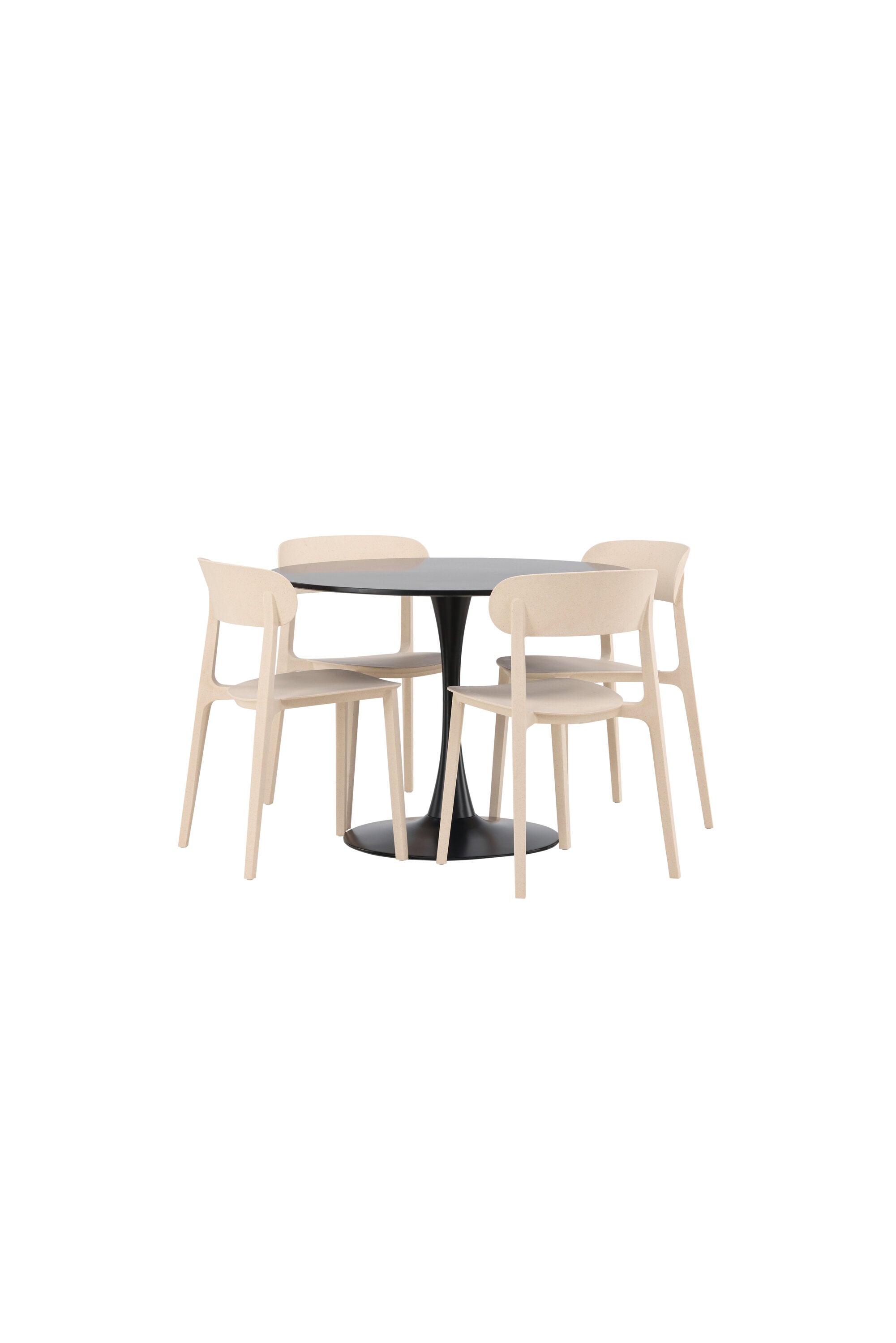 Glade Esszimmerset + Astol ⌀100cm/4St. in Beige präsentiert im Onlineshop von KAQTU Design AG. Esszimmerset ist von Venture Home