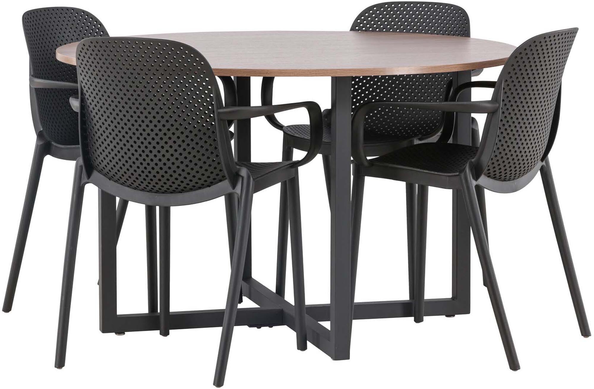 Modernes Esszimmerset Durango + Baltimore: Eleganter Tisch und bequeme Stühle für gesellige Abende. Ideal für Ihr Zuhause!