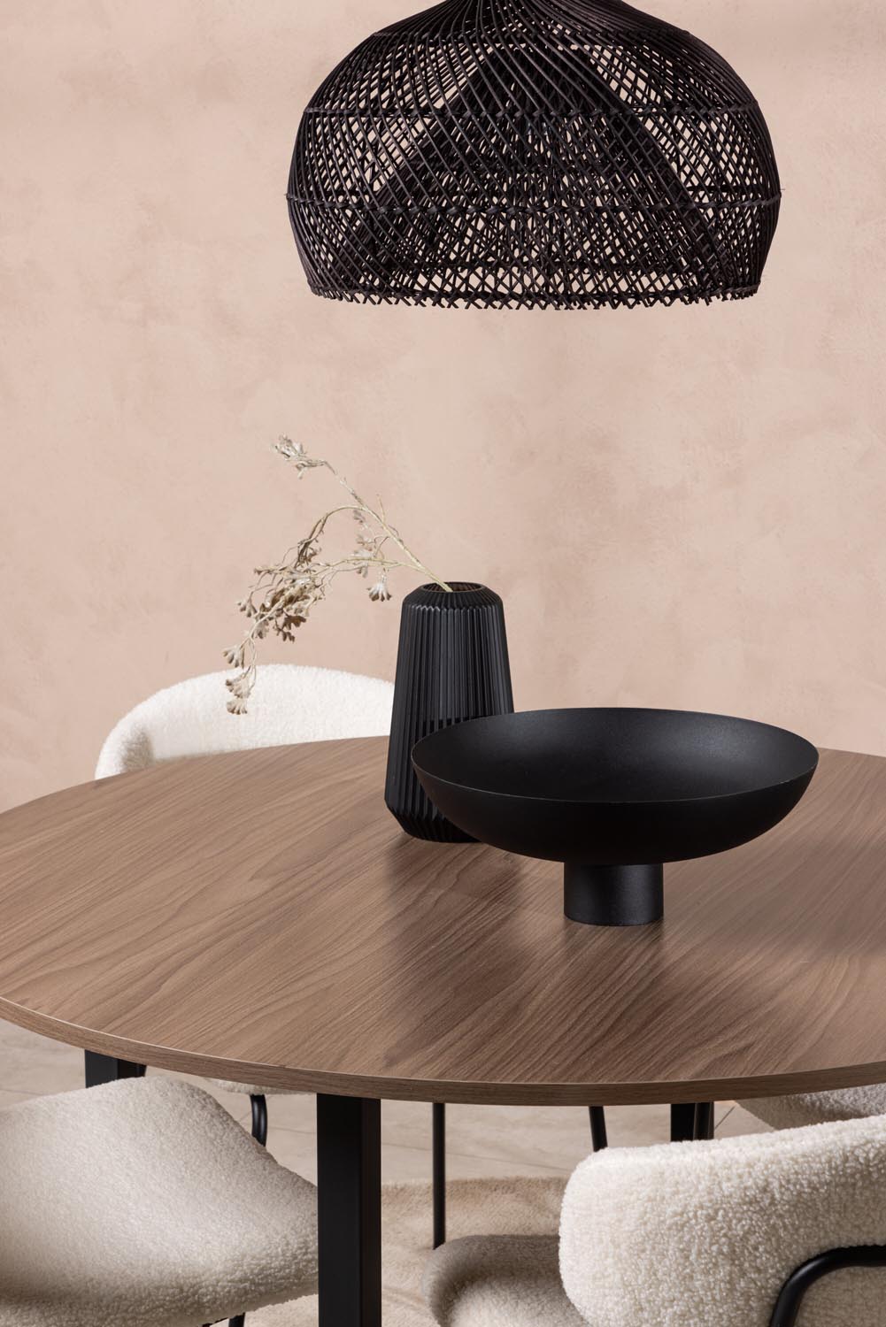Durango Esszimmerset + Chico ⌀120cm/4St. in Weiss präsentiert im Onlineshop von KAQTU Design AG. Esszimmerset ist von Venture Home