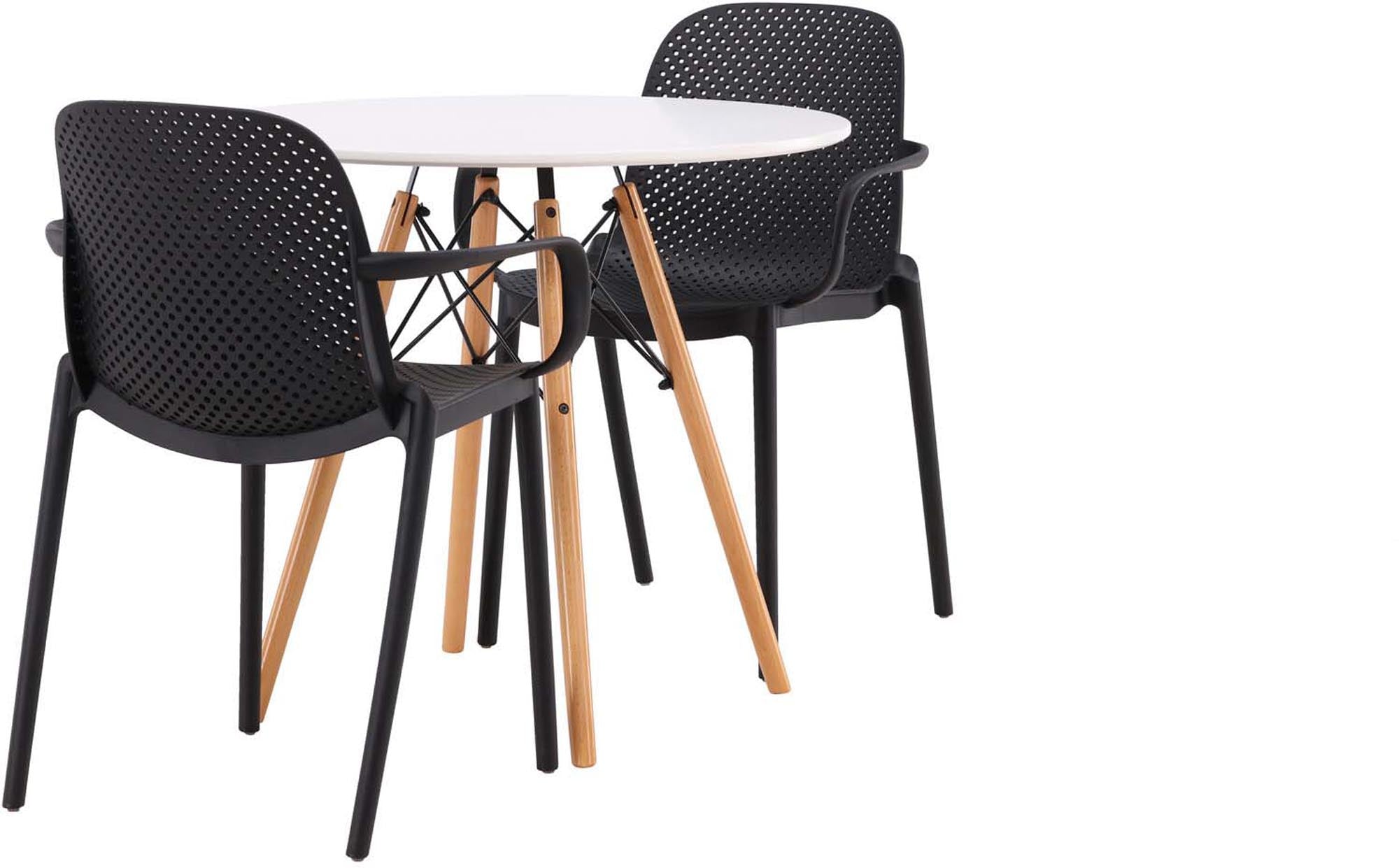 Elegantes Danburi Esszimmerset mit 60 cm Baltimore Tisch und komfortablen Stühlen für harmonische Essmomente in jedem Zuhause.