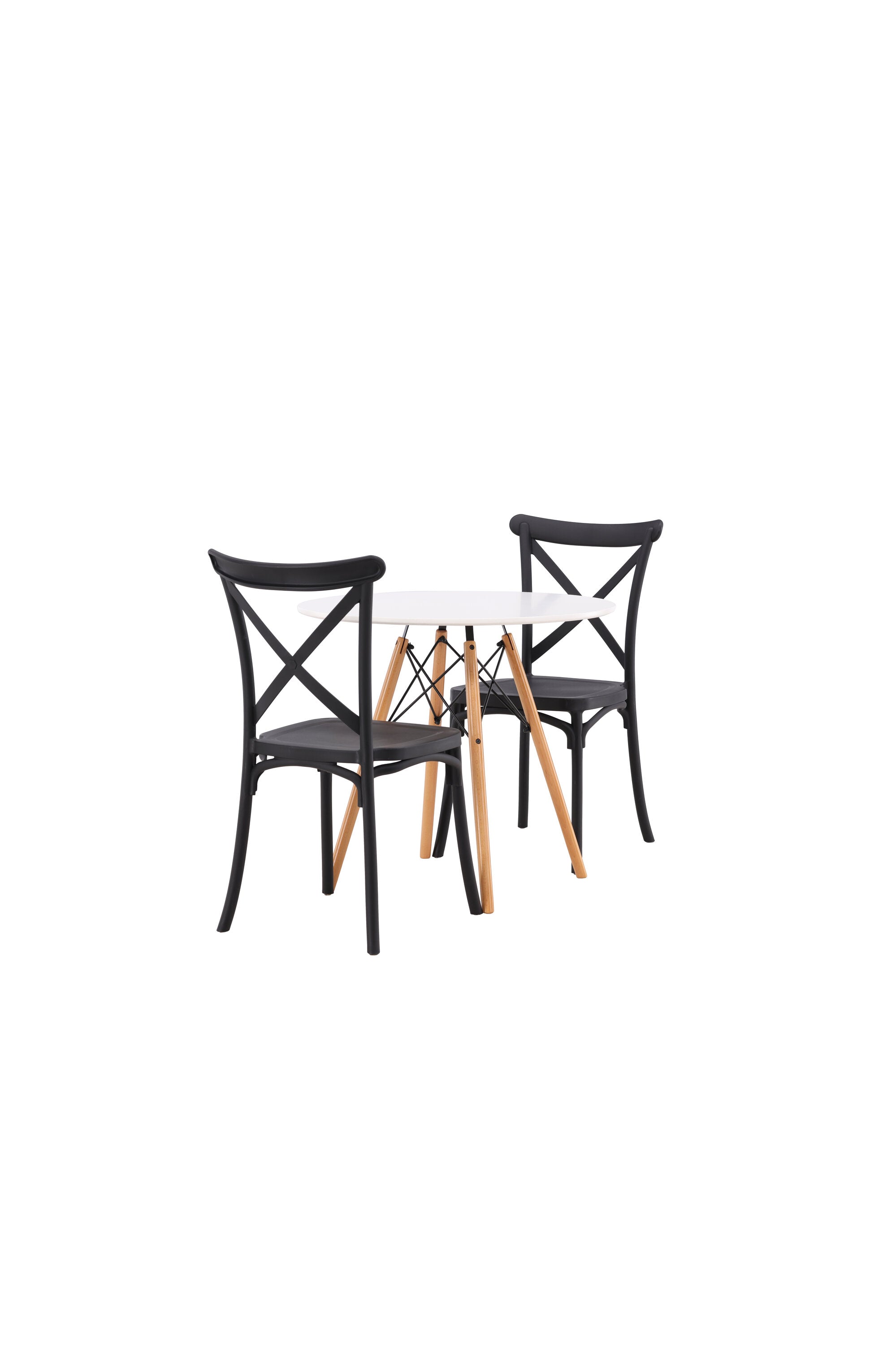 Danburi Esszimmerset + Crosett ⌀60cm/2St. in Schwarz präsentiert im Onlineshop von KAQTU Design AG. Esszimmerset ist von Venture Home