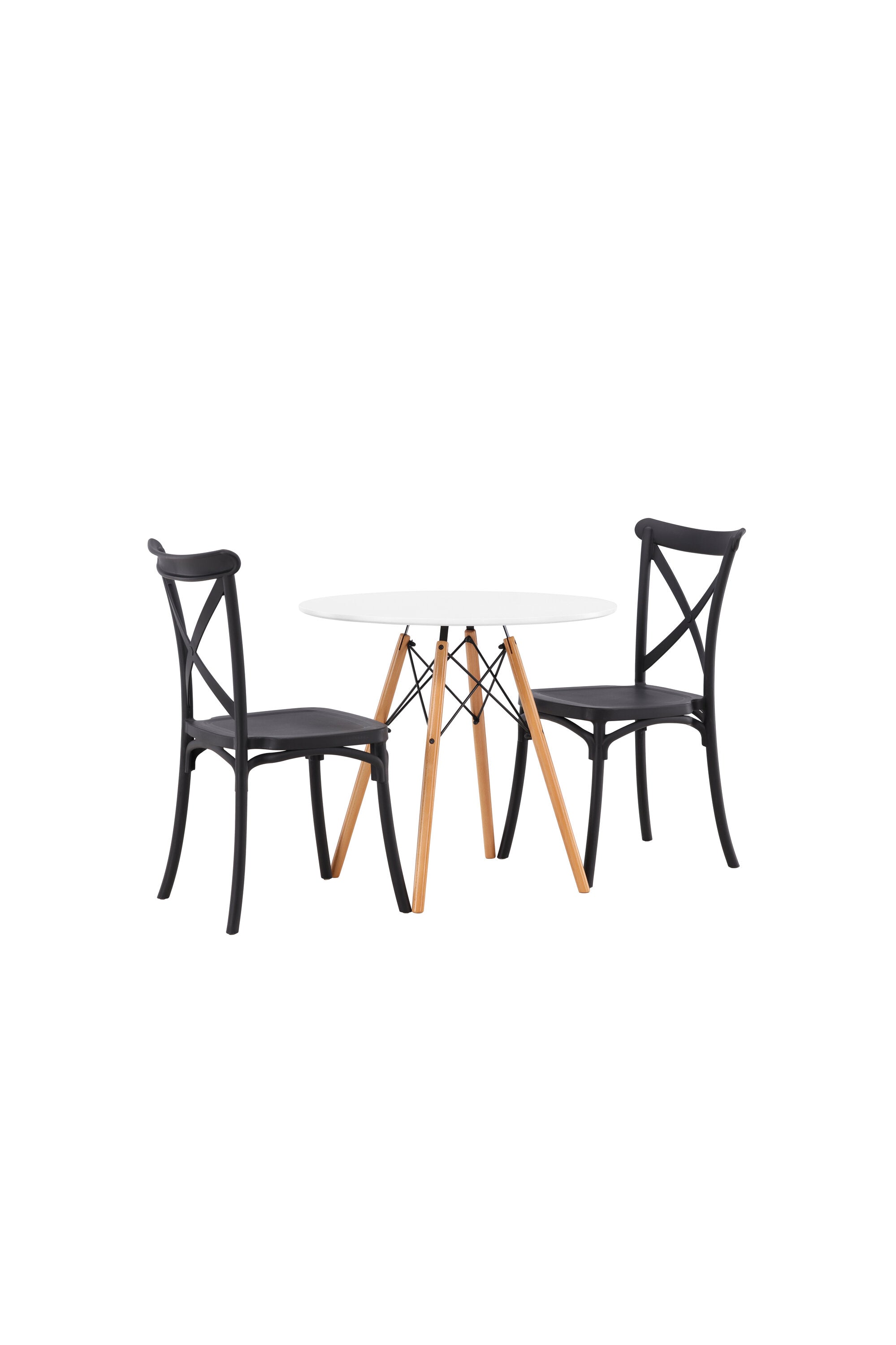 Danburi Esszimmerset + Crosett ⌀60cm/2St. in Schwarz präsentiert im Onlineshop von KAQTU Design AG. Esszimmerset ist von Venture Home