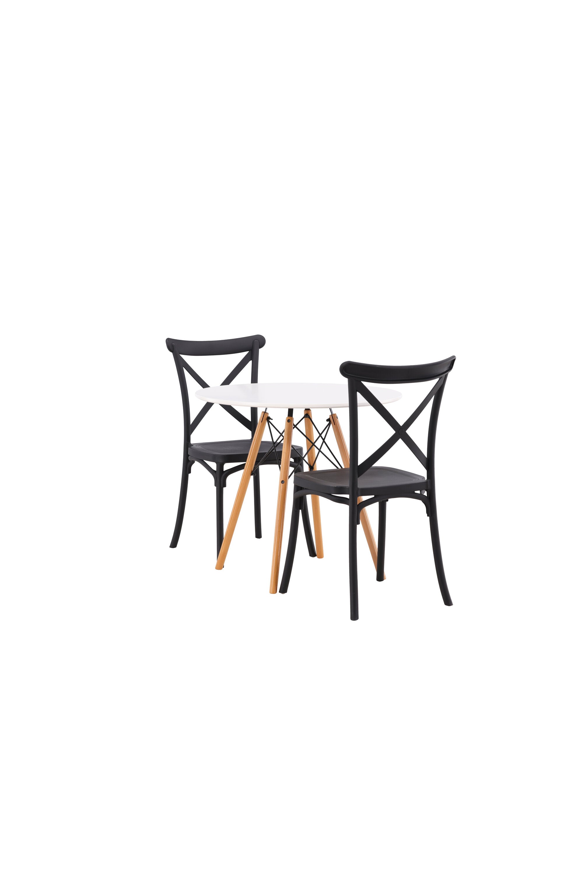 Danburi Esszimmerset + Crosett ⌀60cm/2St. in Schwarz präsentiert im Onlineshop von KAQTU Design AG. Esszimmerset ist von Venture Home