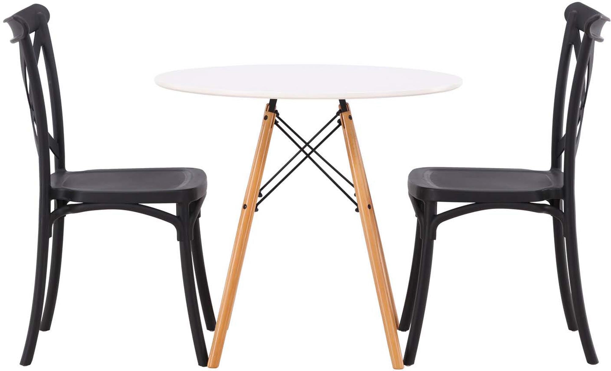 Elegantes Danburi Set mit Crosett Tisch, perfekt für stilvolle Räume.