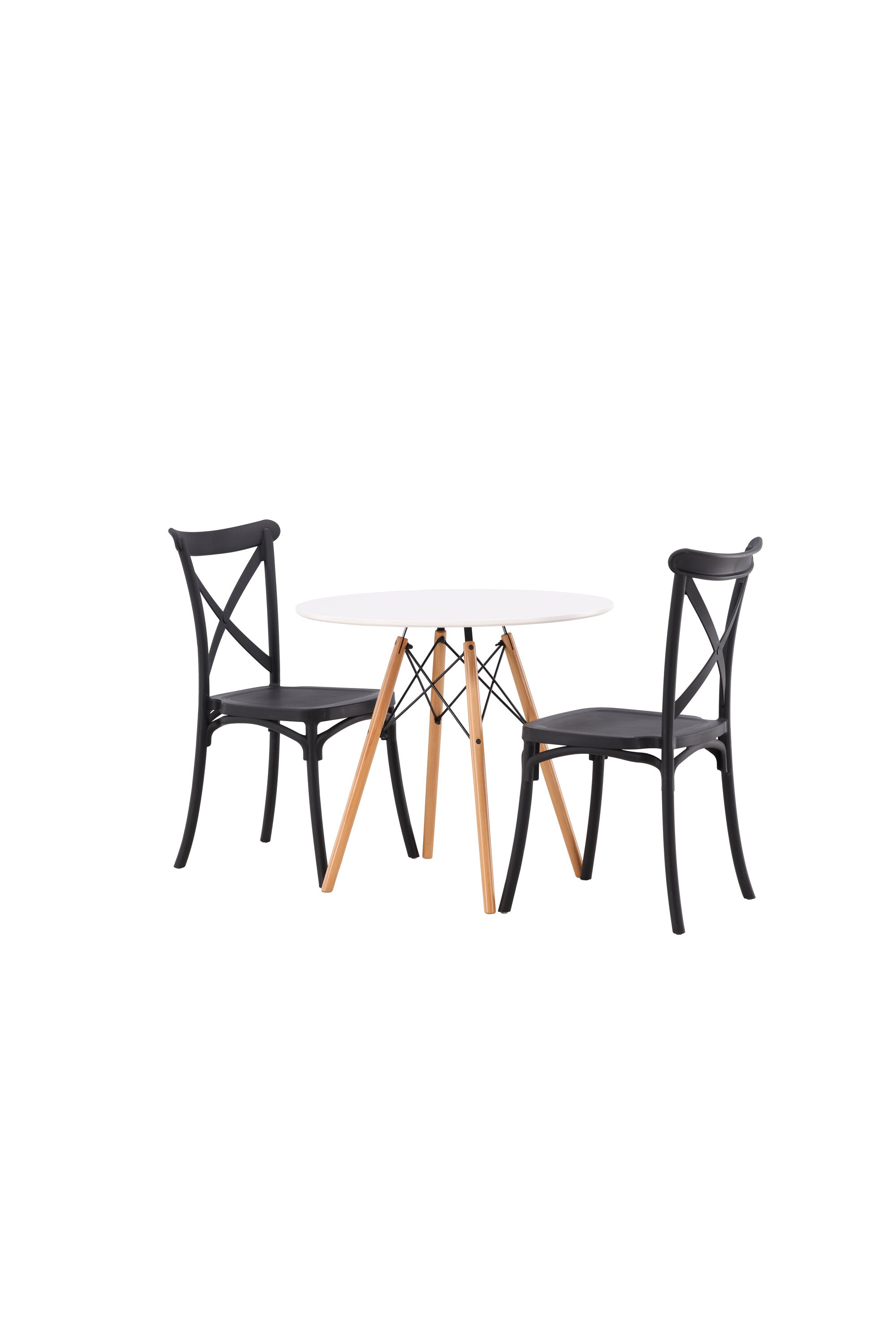 Danburi Esszimmerset + Crosett ⌀60cm/2St. in Schwarz präsentiert im Onlineshop von KAQTU Design AG. Esszimmerset ist von Venture Home
