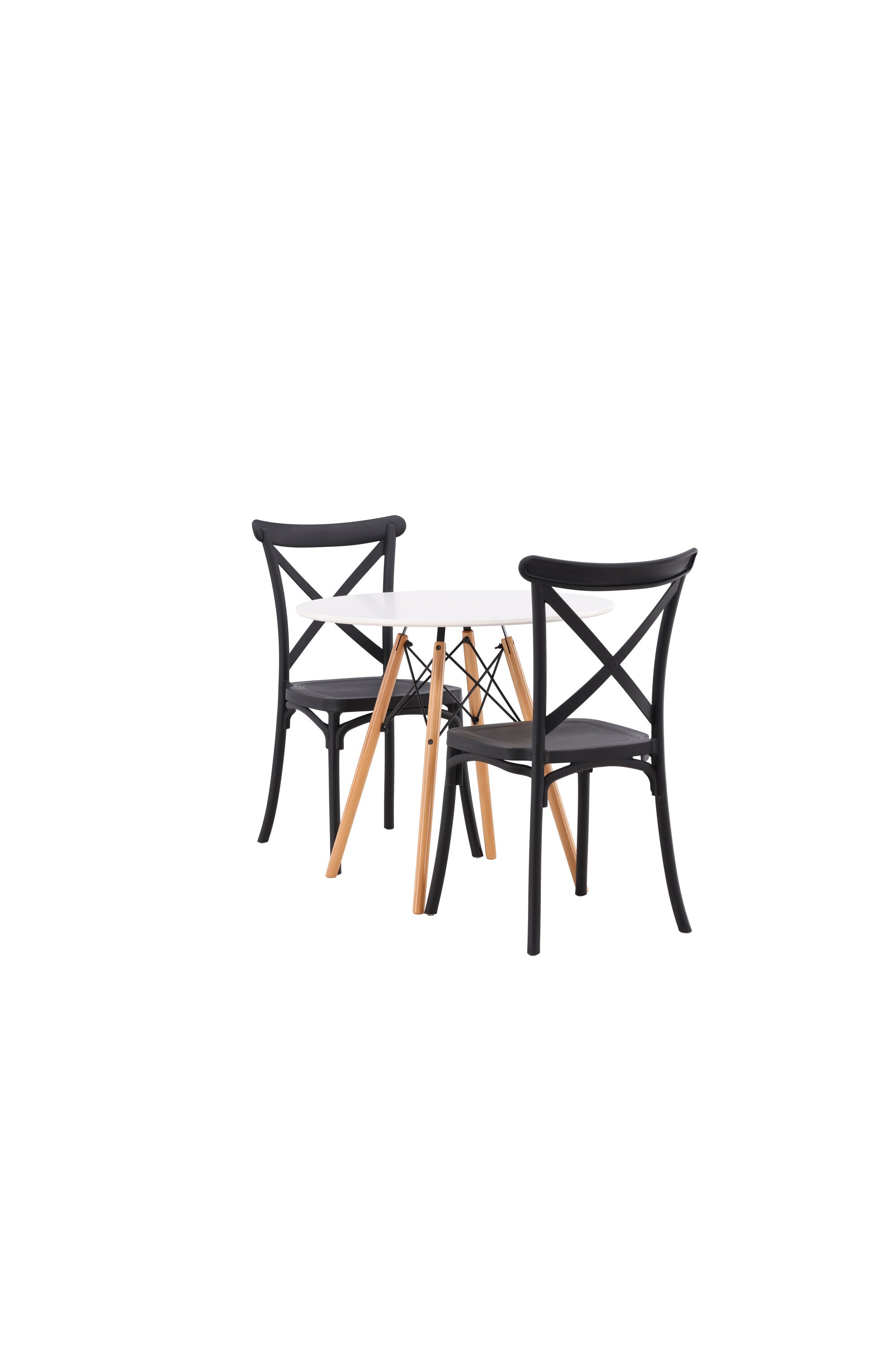 Danburi Esszimmerset + Crosett ⌀60cm/2St. in Schwarz präsentiert im Onlineshop von KAQTU Design AG. Esszimmerset ist von Venture Home