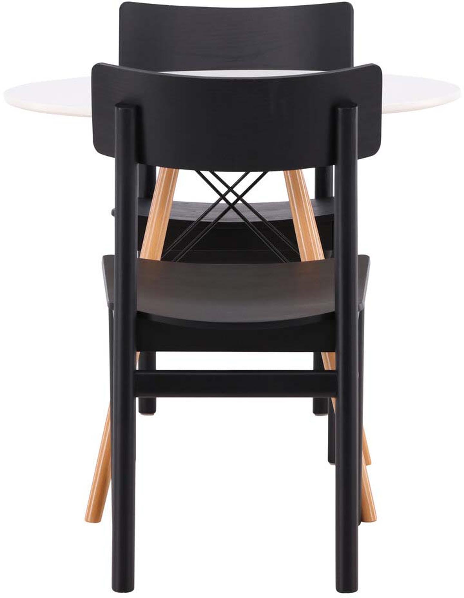 Stilvolles Danburi Set mit rundem Montros Tisch für kleine Räume.