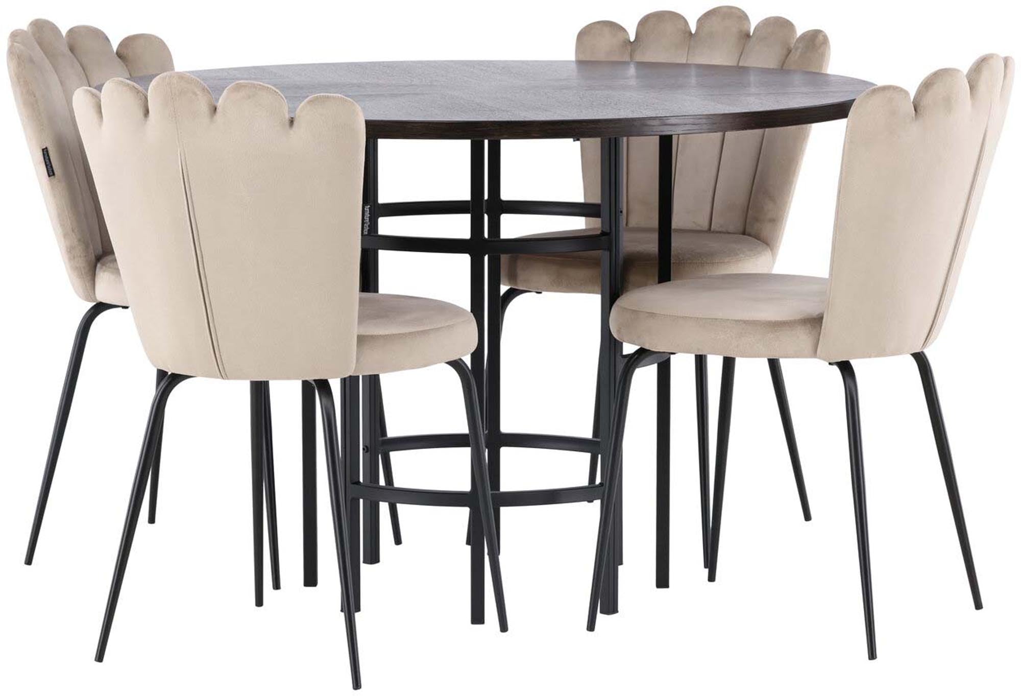 Entdecken Sie das elegante Esszimmerset Copenhagen + Limhamn Light: Moderner Tisch und bequeme Stühle für unvergessliche Momente mit Familie und Freunden.