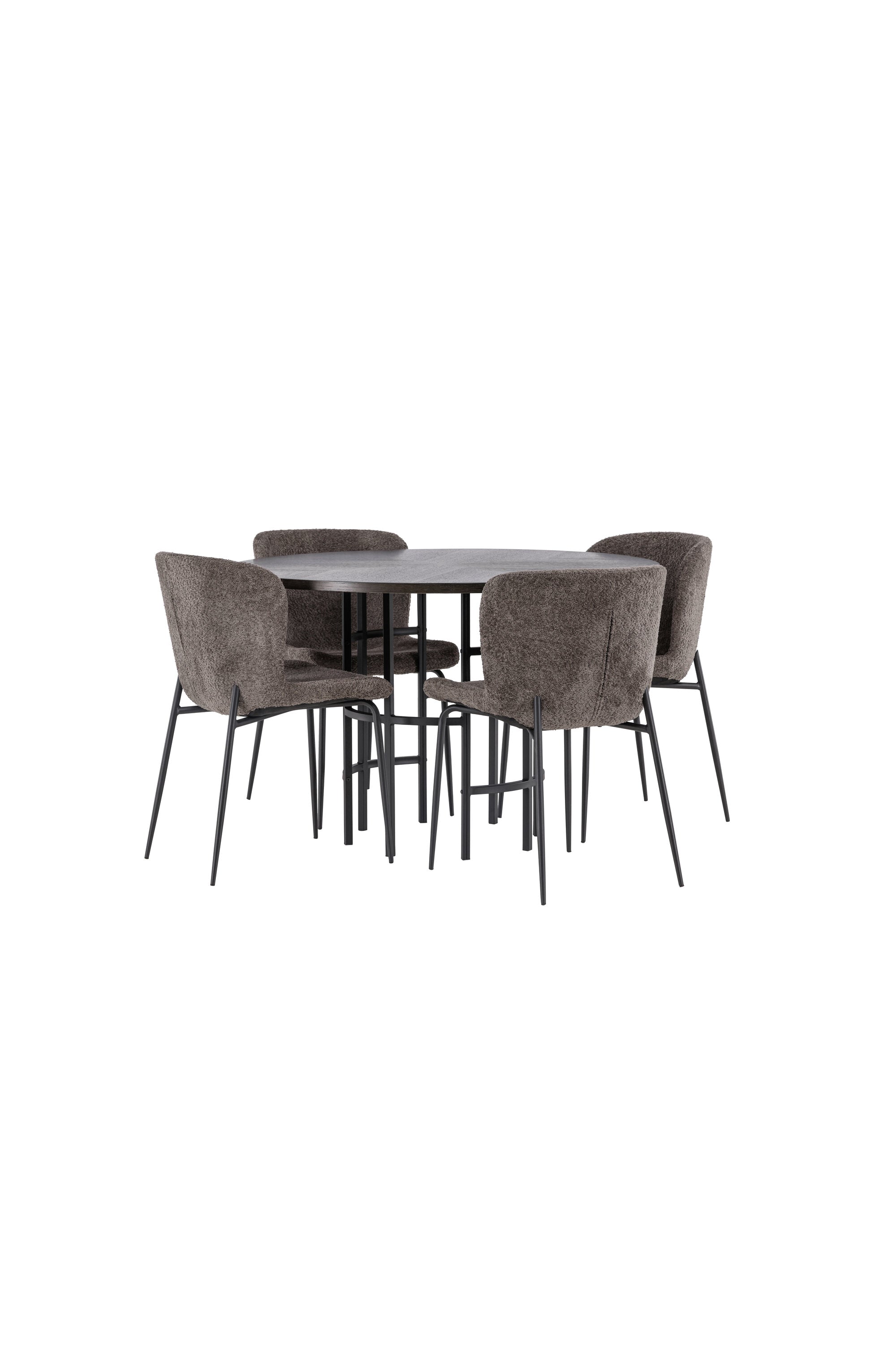 Esszimmerset Copenhagen + Modesto ⌀115cm/4St. in Mocca / Dunkelbraun / Schwarz präsentiert im Onlineshop von KAQTU Design AG. Esszimmerset ist von Venture Home