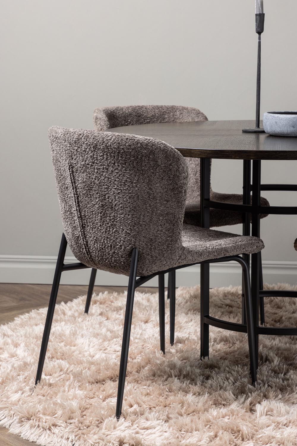 Esszimmerset Copenhagen + Modesto ⌀115cm/4St. in Mocca / Dunkelbraun / Schwarz präsentiert im Onlineshop von KAQTU Design AG. Esszimmerset ist von Venture Home