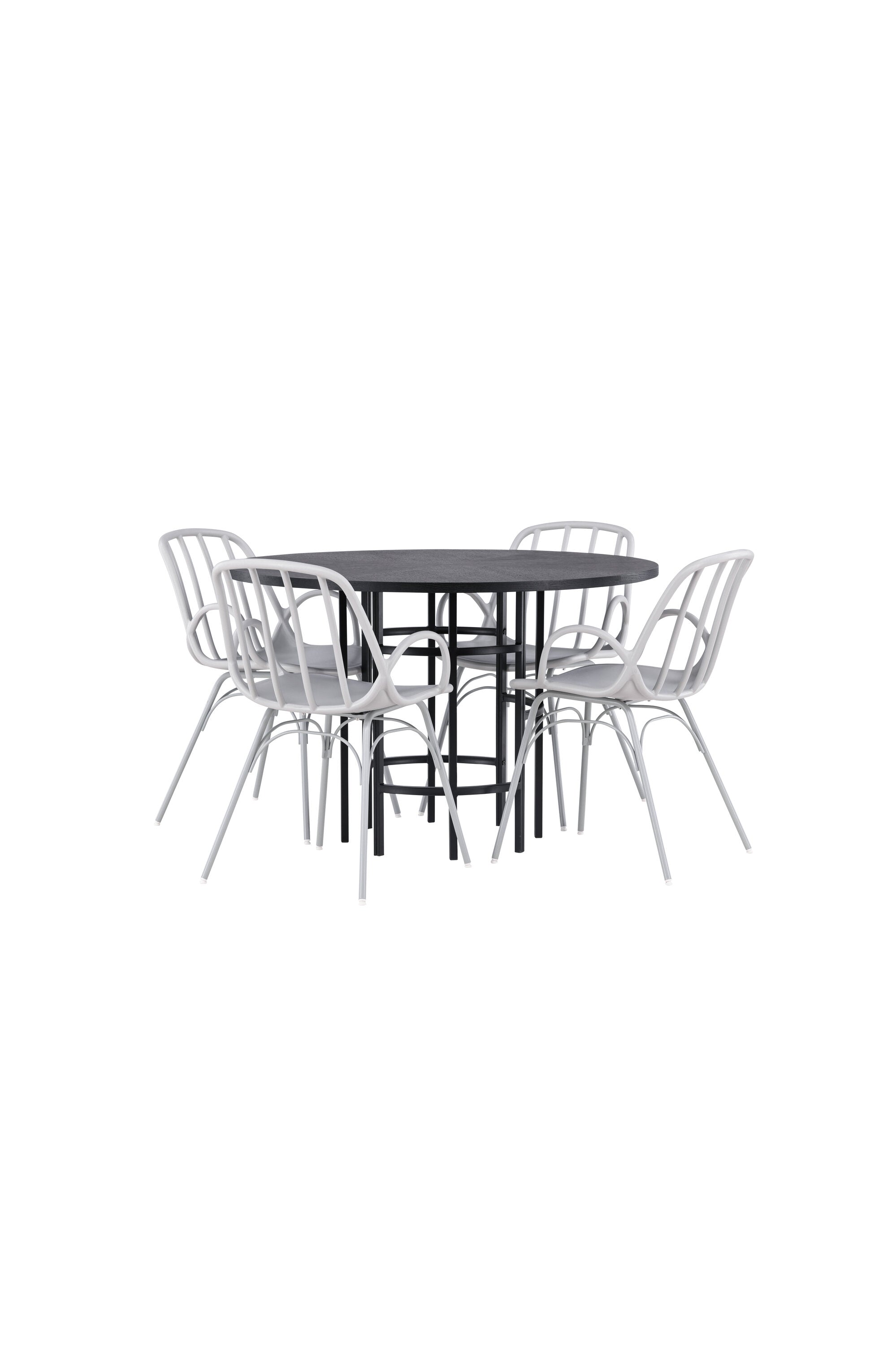 Copenhagen Esszimmerset + Dyrön ⌀115cm/4St. in Greige präsentiert im Onlineshop von KAQTU Design AG. Esszimmerset ist von Venture Home