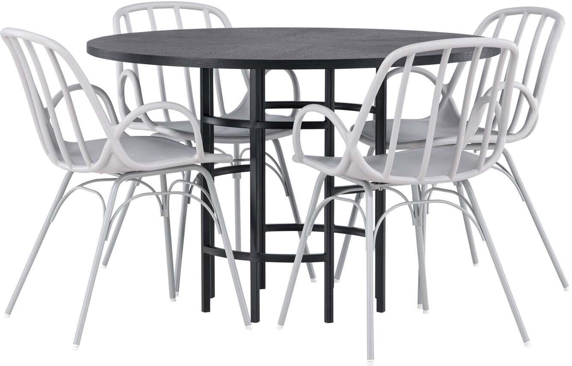 Stilvolles Copenhagen Esszimmerset: Dyrön Tisch mit 4 Stühlen.