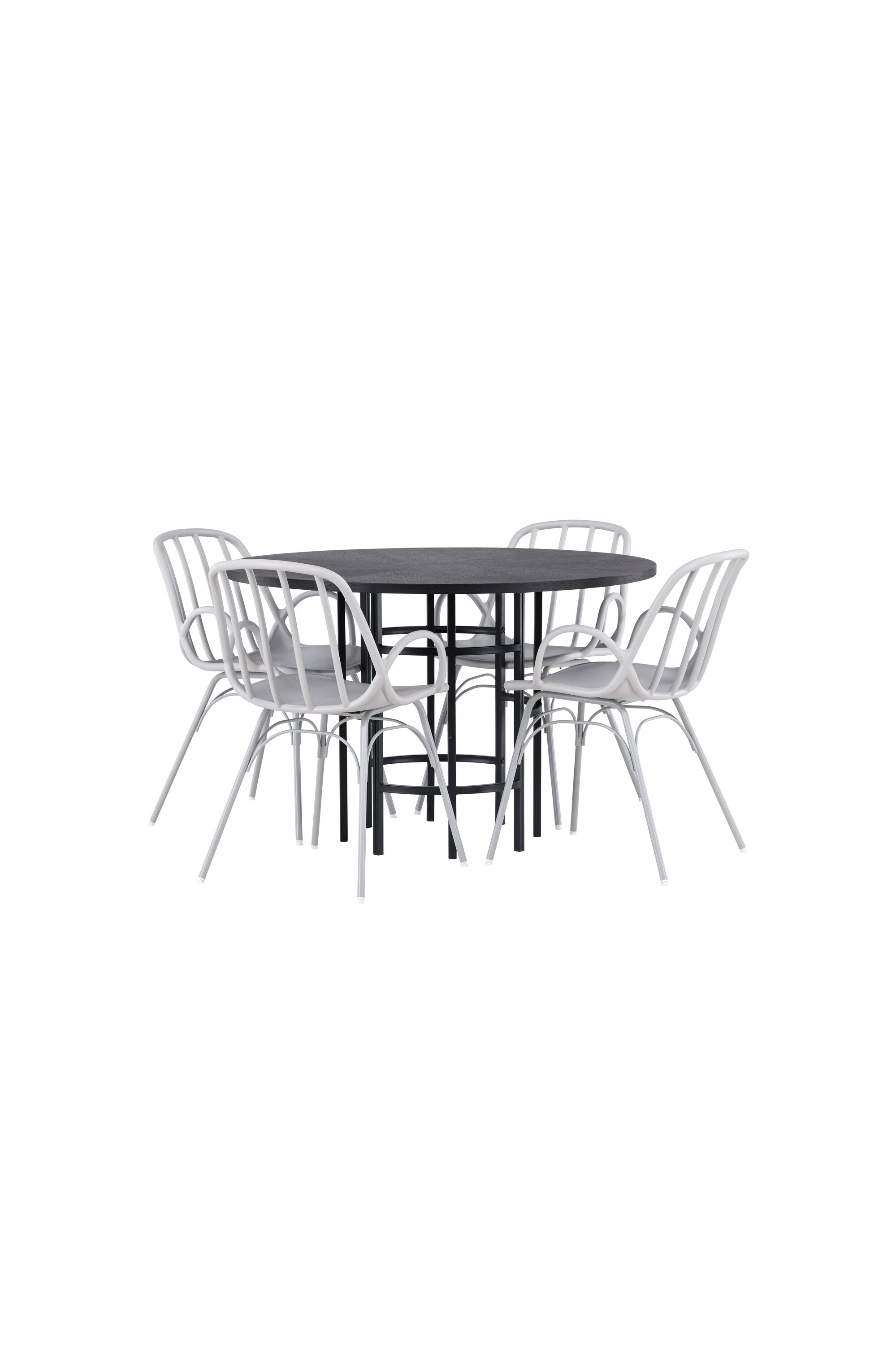 Copenhagen Esszimmerset + Dyrön ⌀115cm/4St. in Greige präsentiert im Onlineshop von KAQTU Design AG. Esszimmerset ist von Venture Home