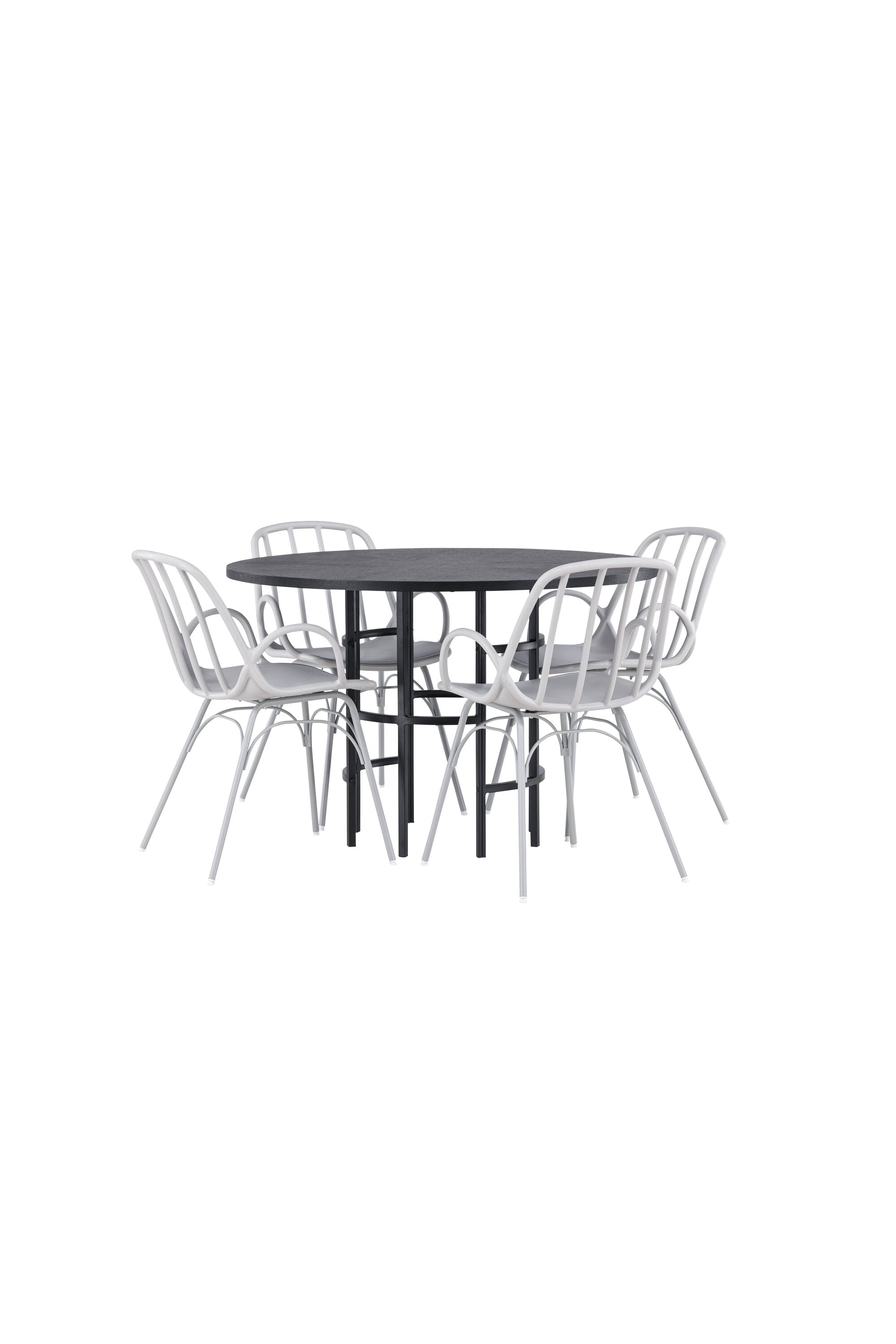 Copenhagen Esszimmerset + Dyrön ⌀115cm/4St. in Greige präsentiert im Onlineshop von KAQTU Design AG. Esszimmerset ist von Venture Home