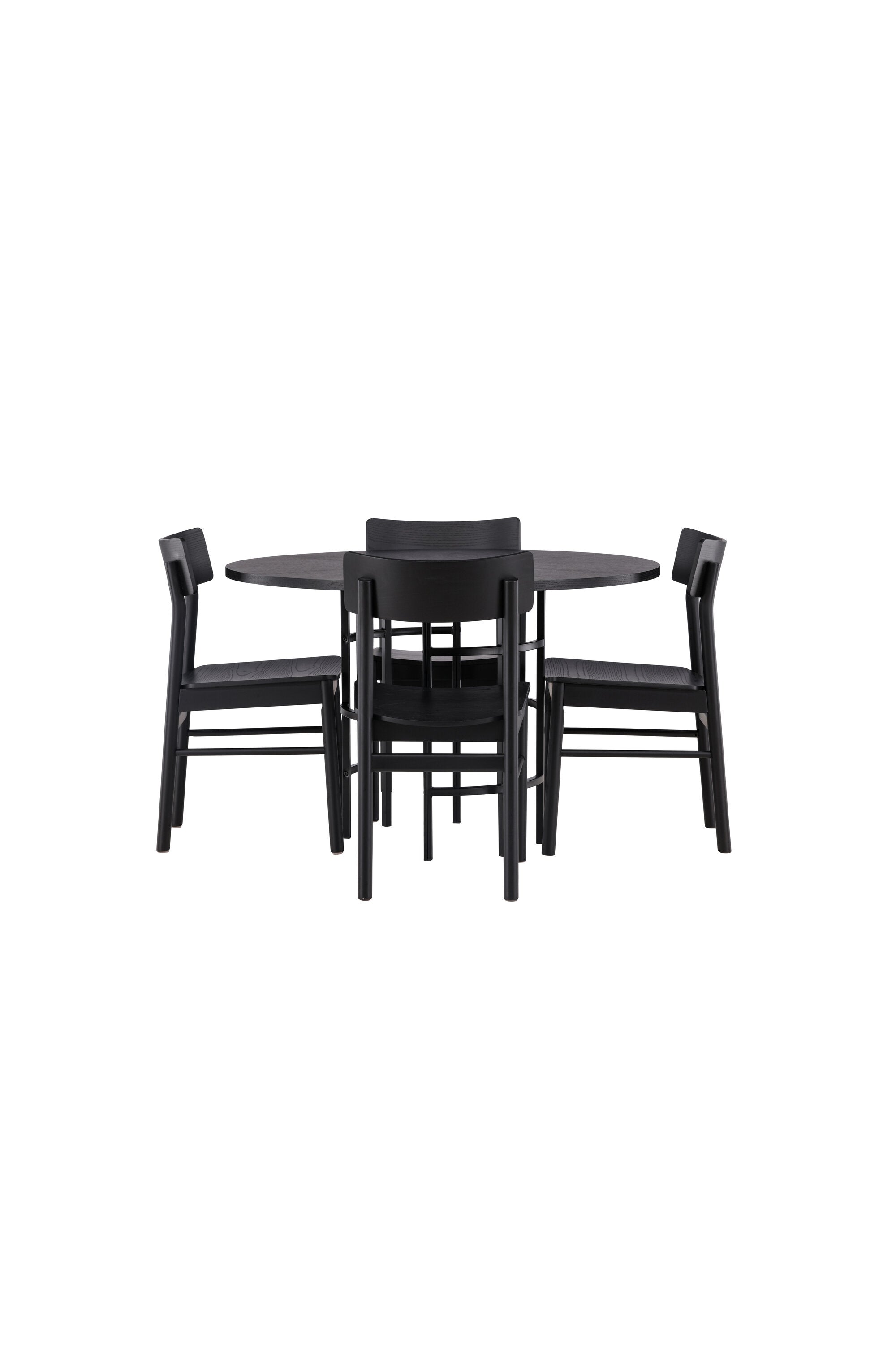 Copenhagen Esstisch + 4 x Montros Esszimmerstuhl in Schwarz präsentiert im Onlineshop von KAQTU Design AG. Esszimmerset ist von Venture Home