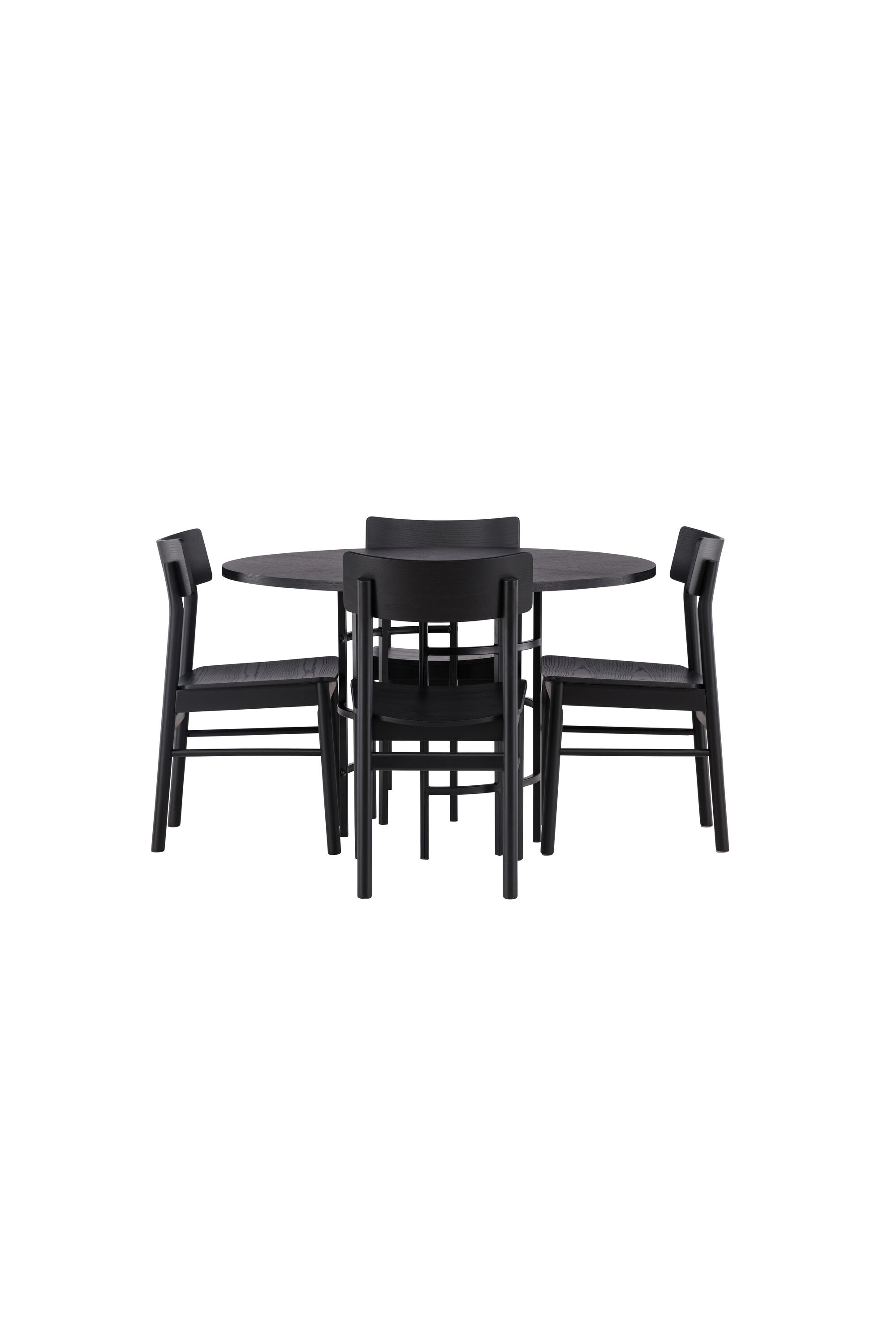 Copenhagen Esstisch + 4 x Montros Esszimmerstuhl in Schwarz präsentiert im Onlineshop von KAQTU Design AG. Esszimmerset ist von Venture Home