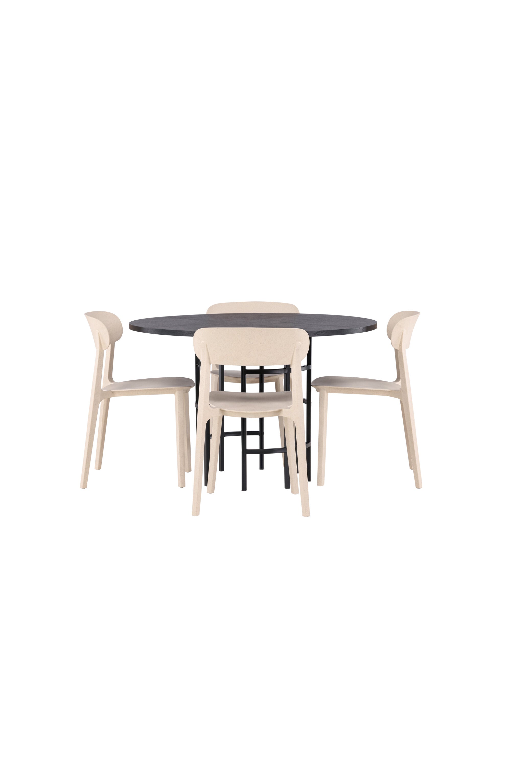 Esszimmerset Copenhagen + Astol ⌀115cm/4St. in Beige präsentiert im Onlineshop von KAQTU Design AG. Esszimmerset ist von Venture Home