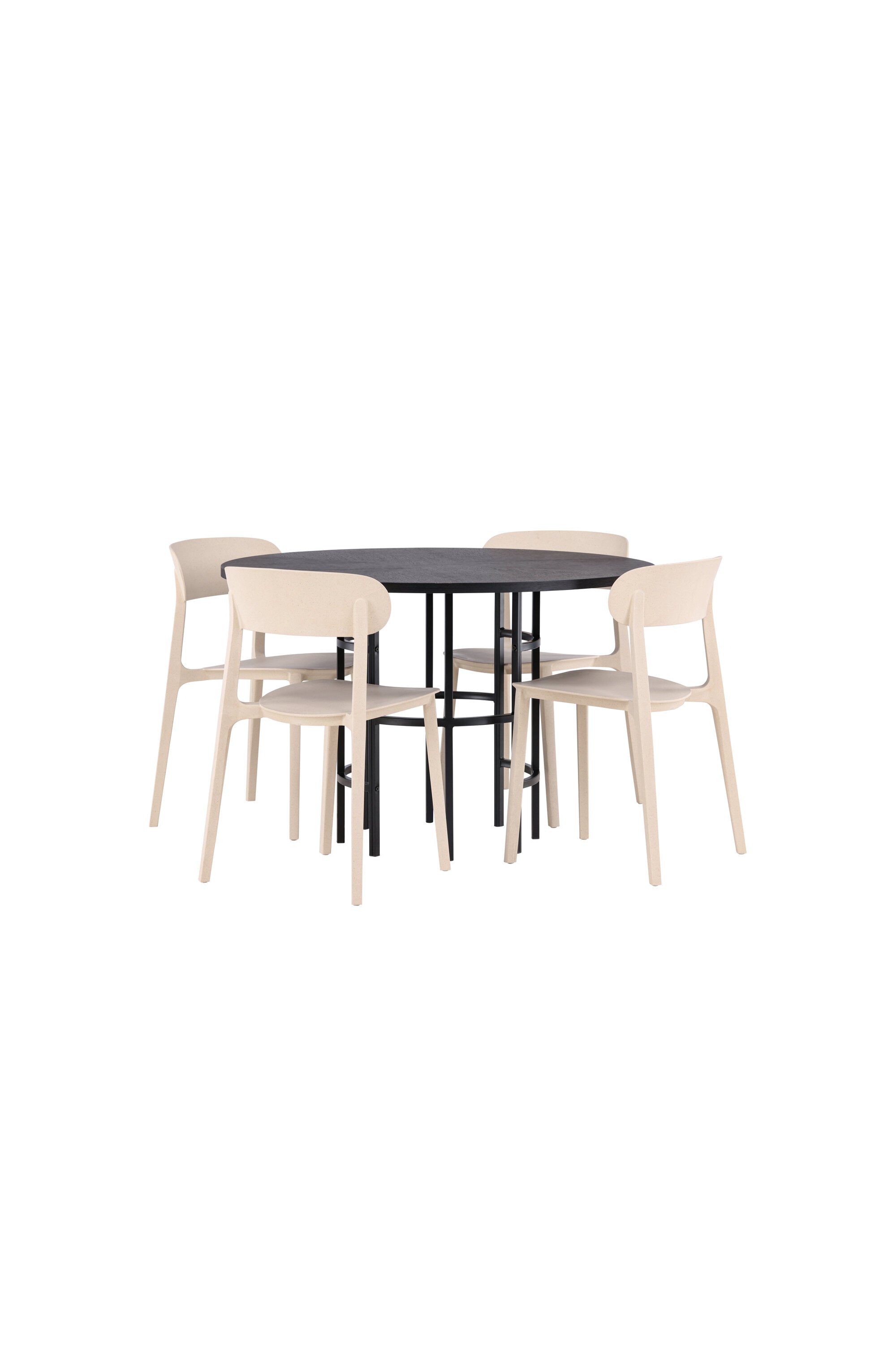 Esszimmerset Copenhagen + Astol ⌀115cm/4St. in Beige präsentiert im Onlineshop von KAQTU Design AG. Esszimmerset ist von Venture Home
