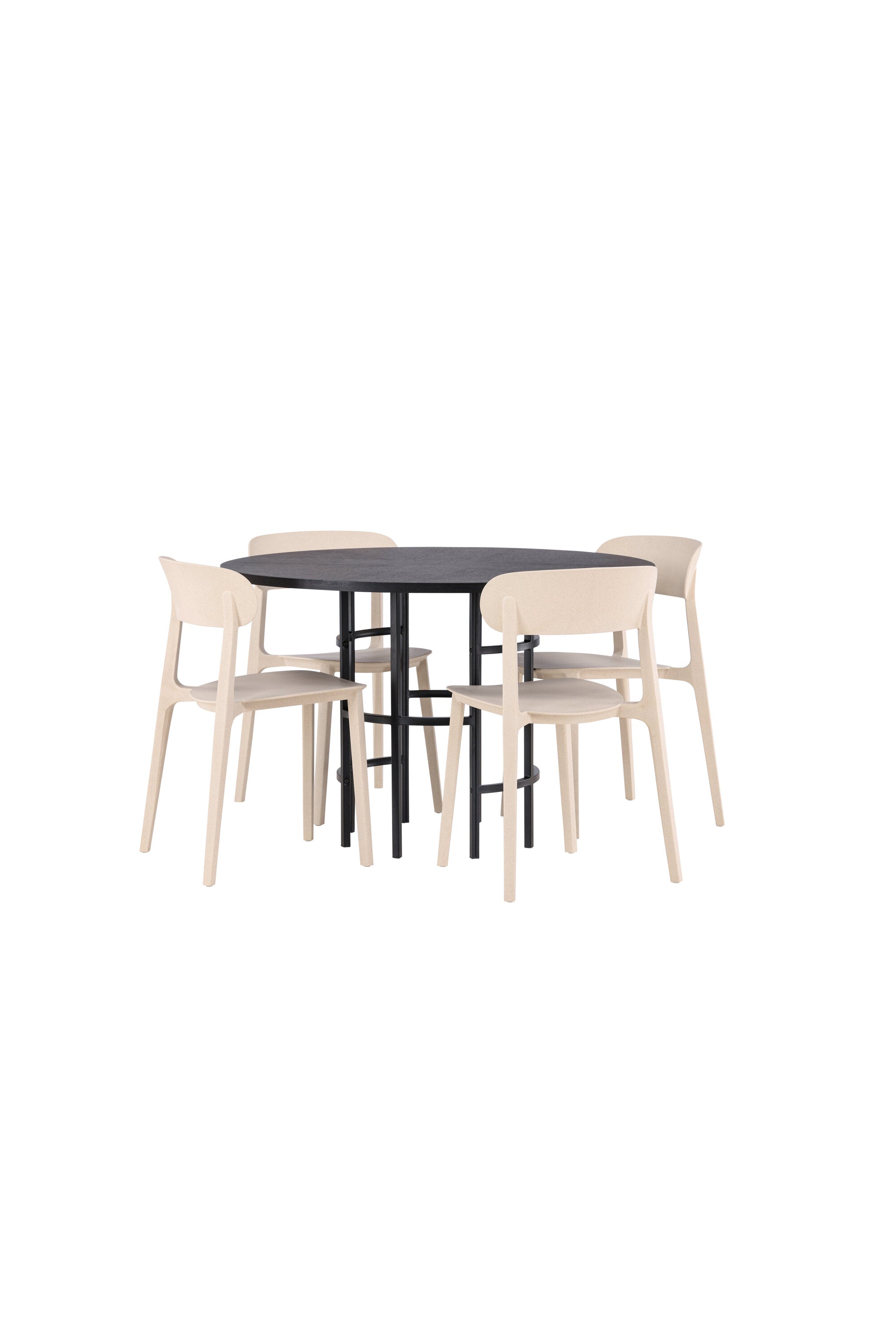 Esszimmerset Copenhagen + Astol ⌀115cm/4St. in Beige präsentiert im Onlineshop von KAQTU Design AG. Esszimmerset ist von Venture Home