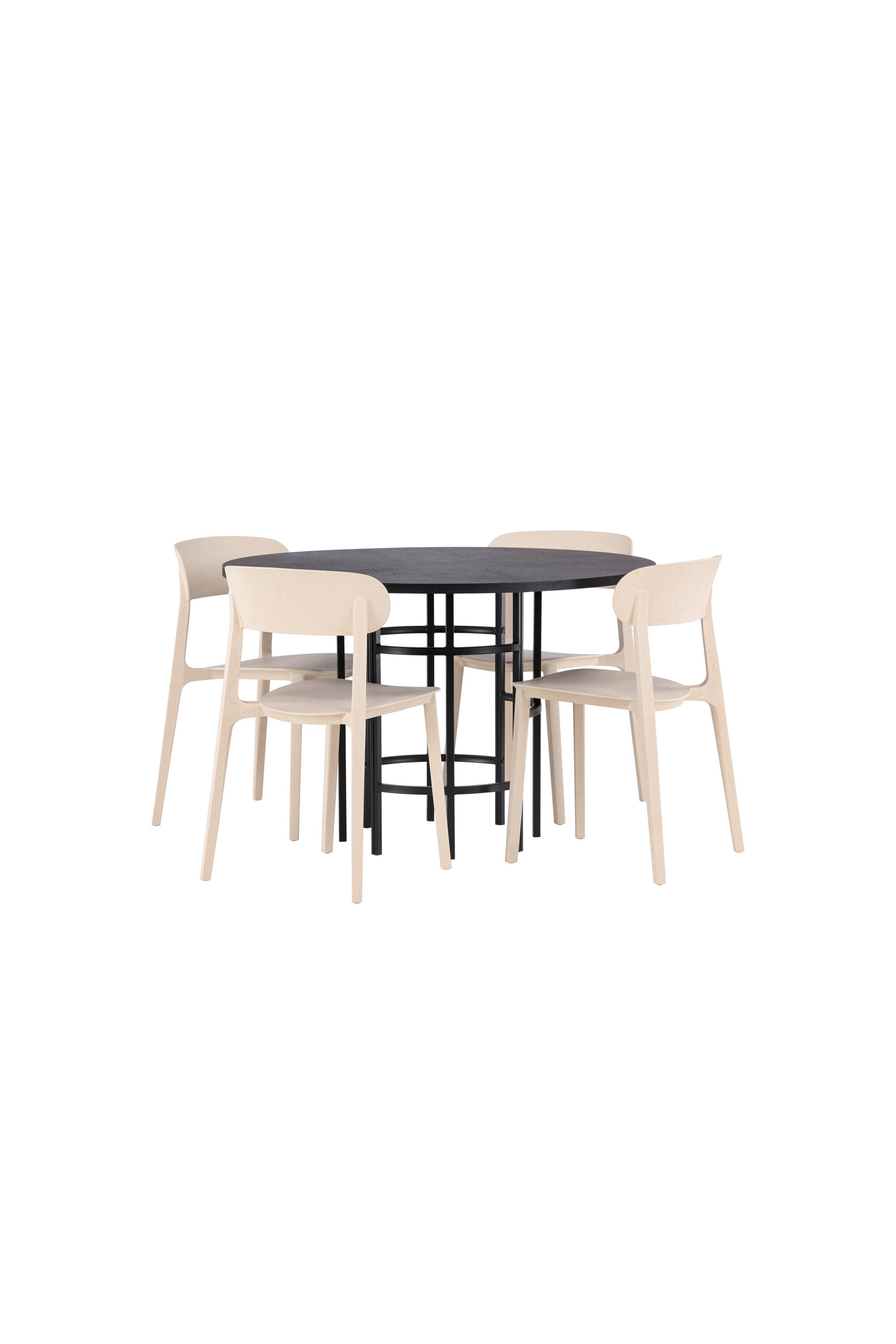 Esszimmerset Copenhagen + Astol ⌀115cm/4St. in Beige präsentiert im Onlineshop von KAQTU Design AG. Esszimmerset ist von Venture Home