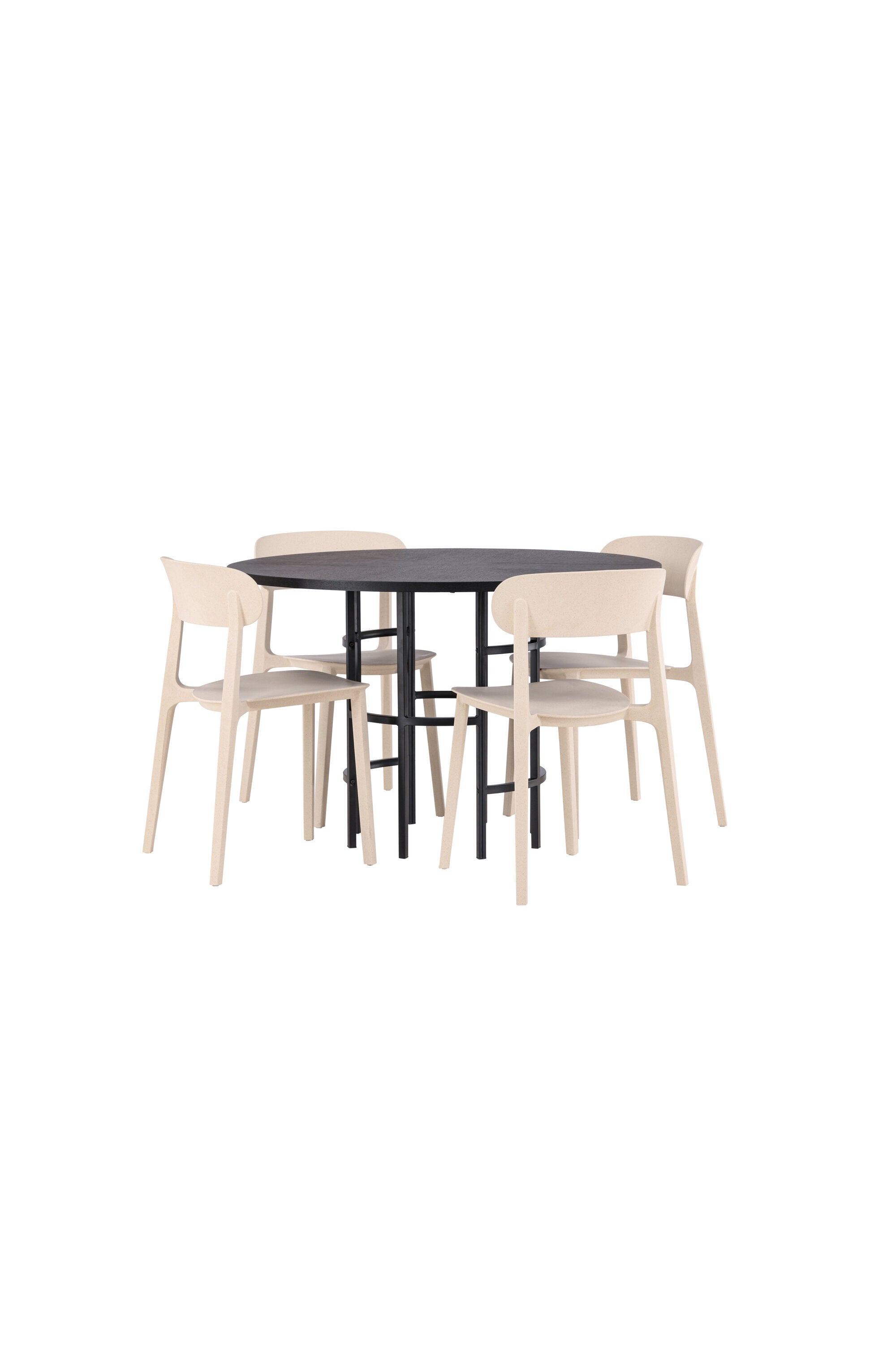 Esszimmerset Copenhagen + Astol ⌀115cm/4St. in Beige präsentiert im Onlineshop von KAQTU Design AG. Esszimmerset ist von Venture Home