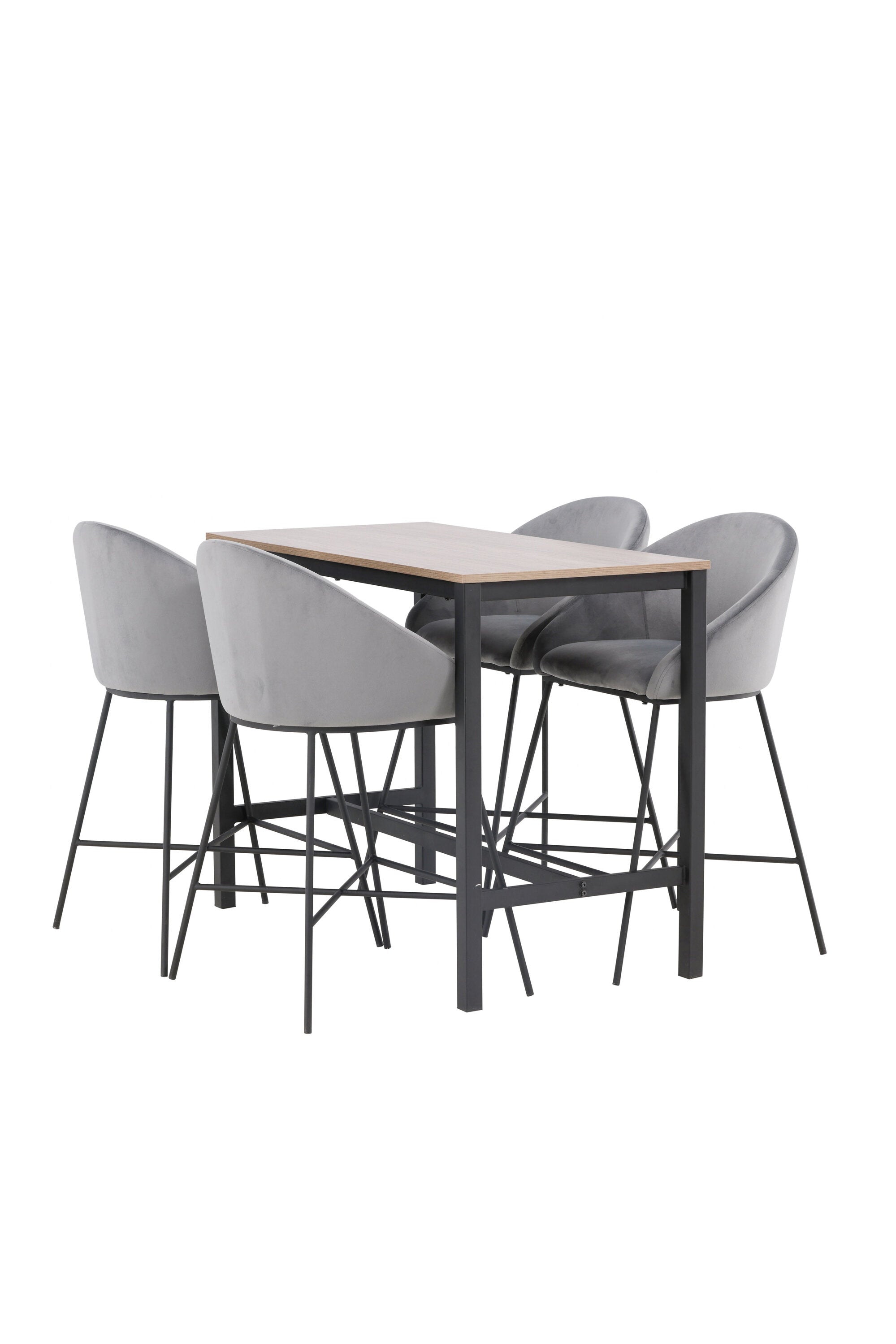 Camden Barset + Velvet 120cm/4St. in Schwarz, Dunkelgrau präsentiert im Onlineshop von KAQTU Design AG. Bartischset ist von Venture Home