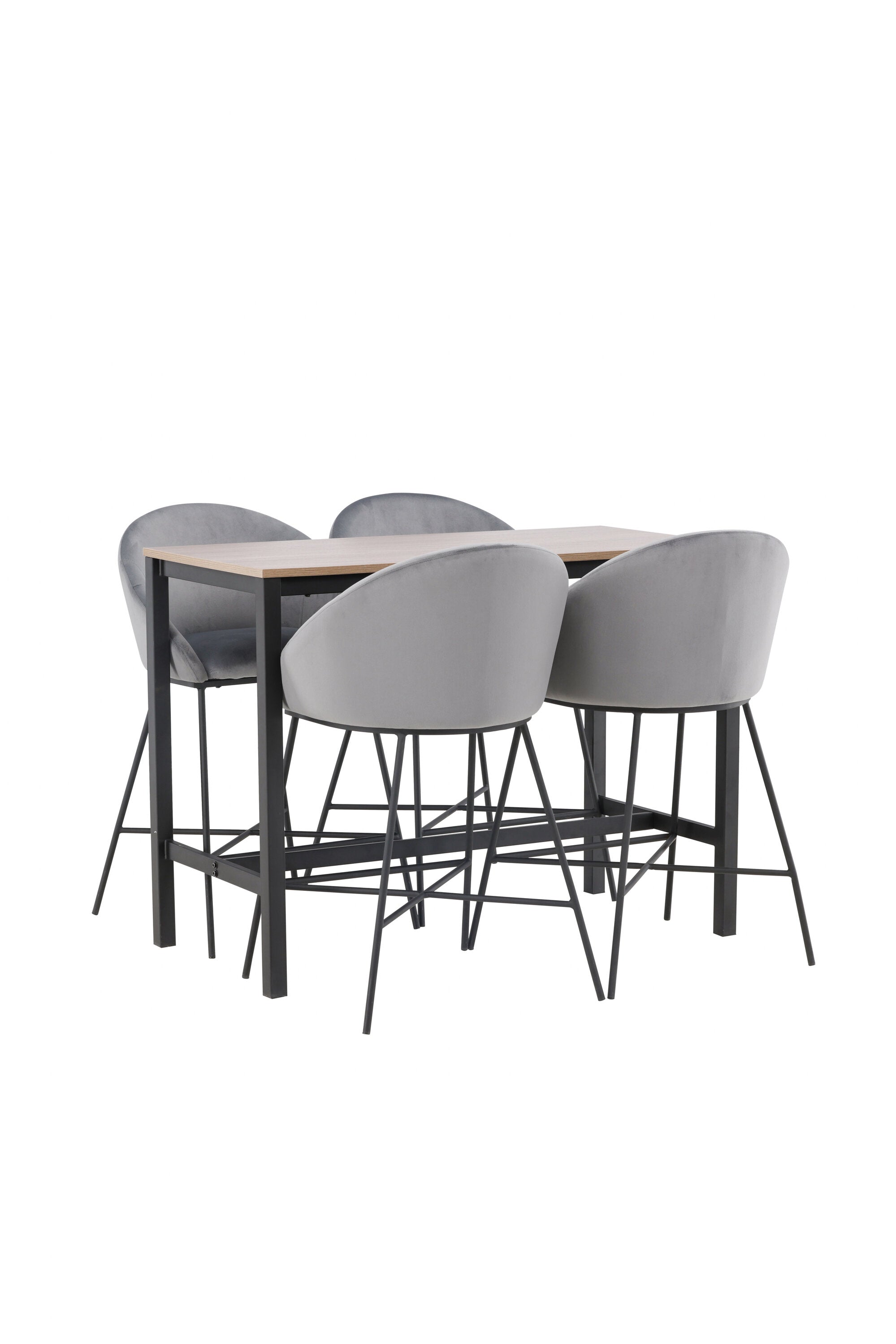 Camden Barset + Velvet 120cm/4St. in Schwarz, Dunkelgrau präsentiert im Onlineshop von KAQTU Design AG. Bartischset ist von Venture Home