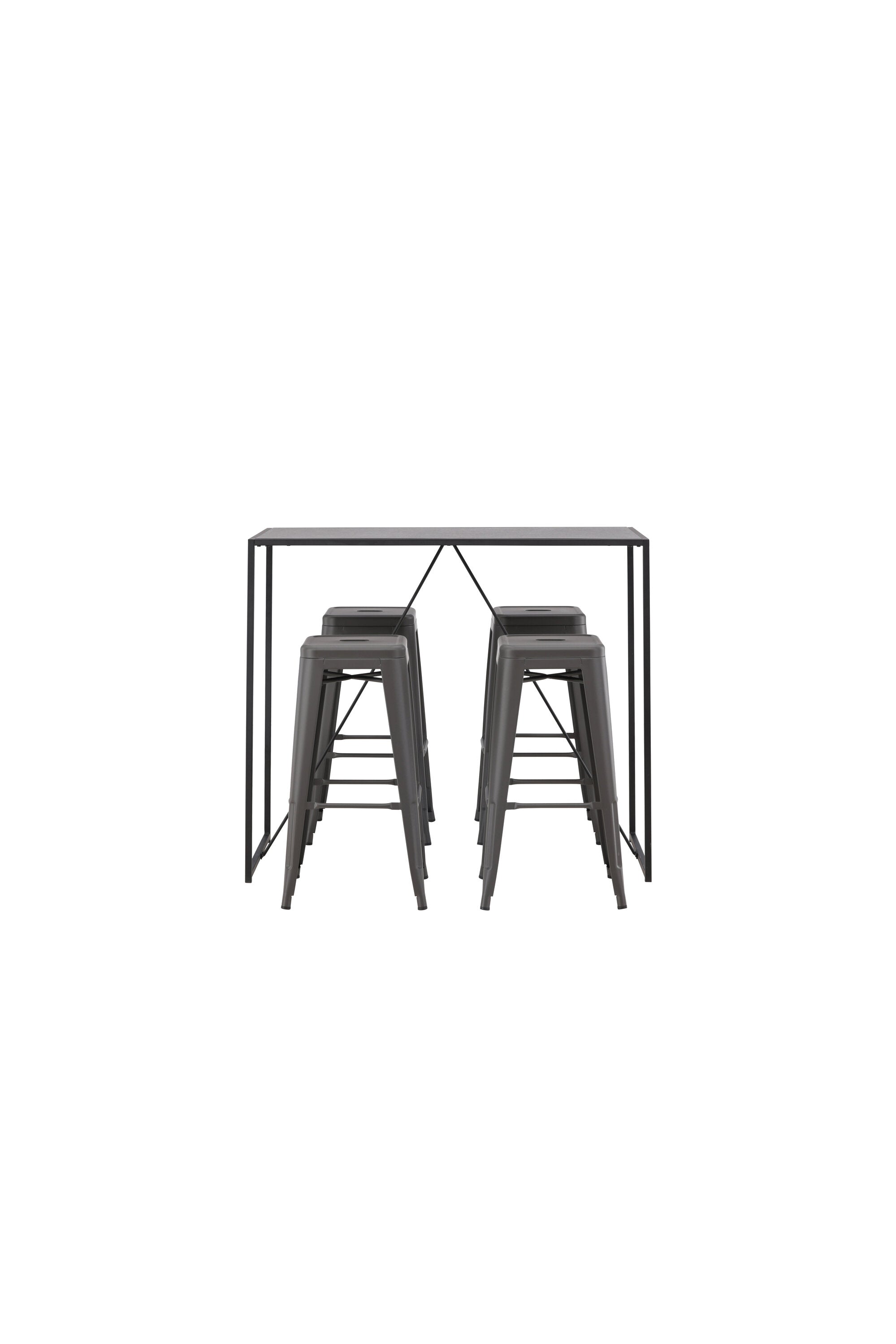 Brea Barset + Tempe 120cm/4St. in Dunkelgrau präsentiert im Onlineshop von KAQTU Design AG. Bartischset ist von Venture Home