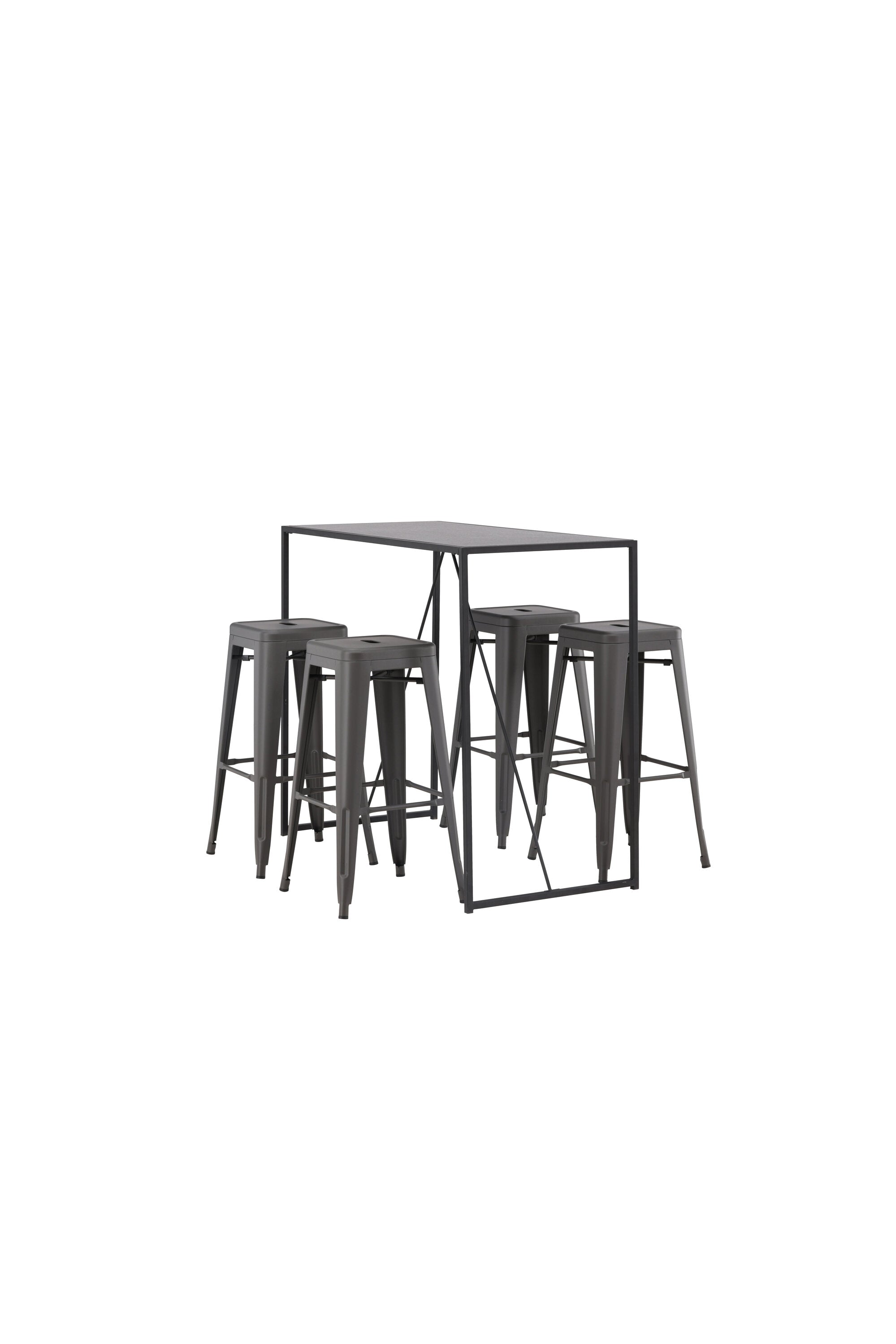 Brea Barset + Tempe 120cm/4St. in Dunkelgrau präsentiert im Onlineshop von KAQTU Design AG. Bartischset ist von Venture Home