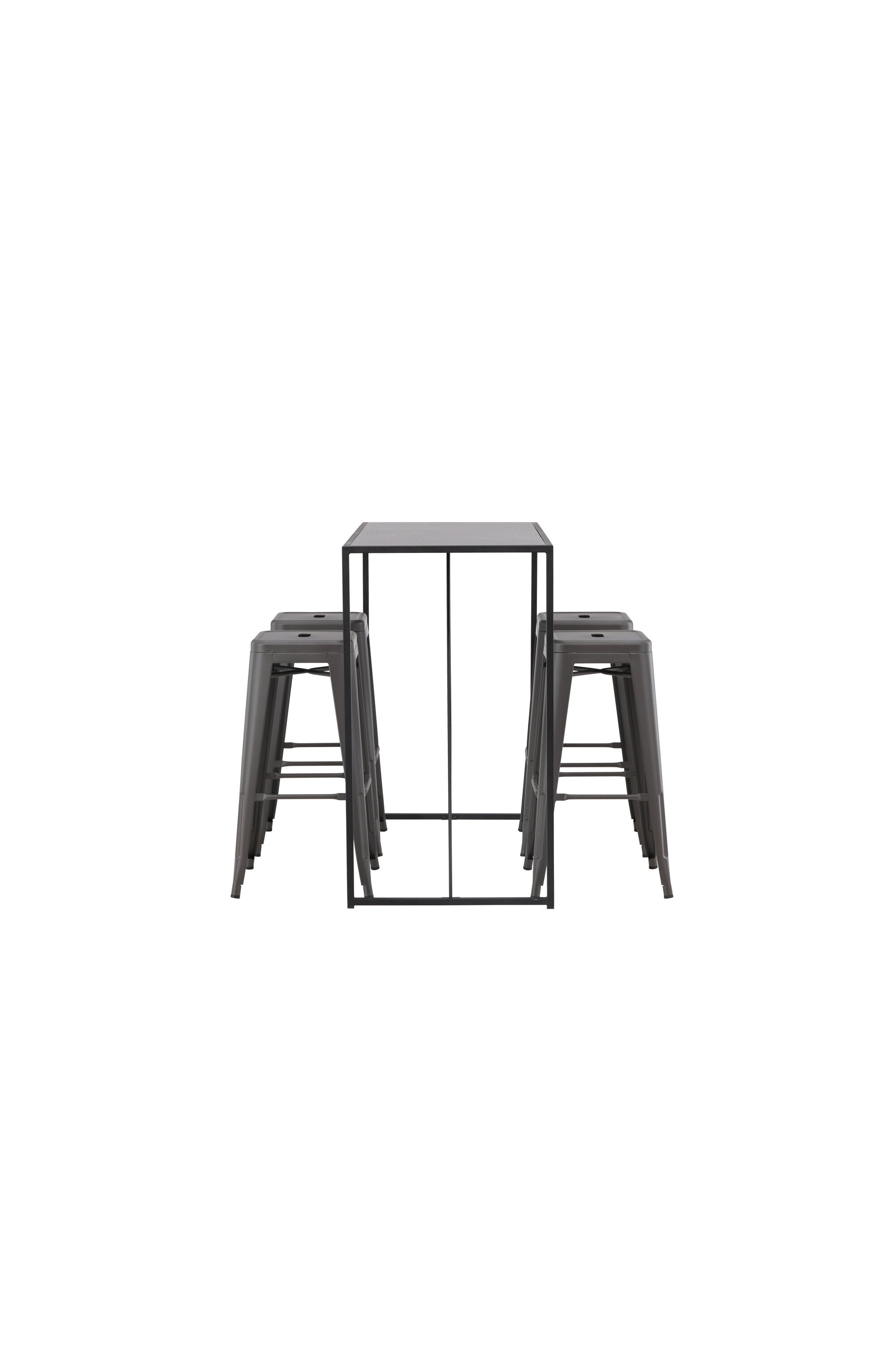 Brea Barset + Tempe 120cm/4St. in Dunkelgrau präsentiert im Onlineshop von KAQTU Design AG. Bartischset ist von Venture Home