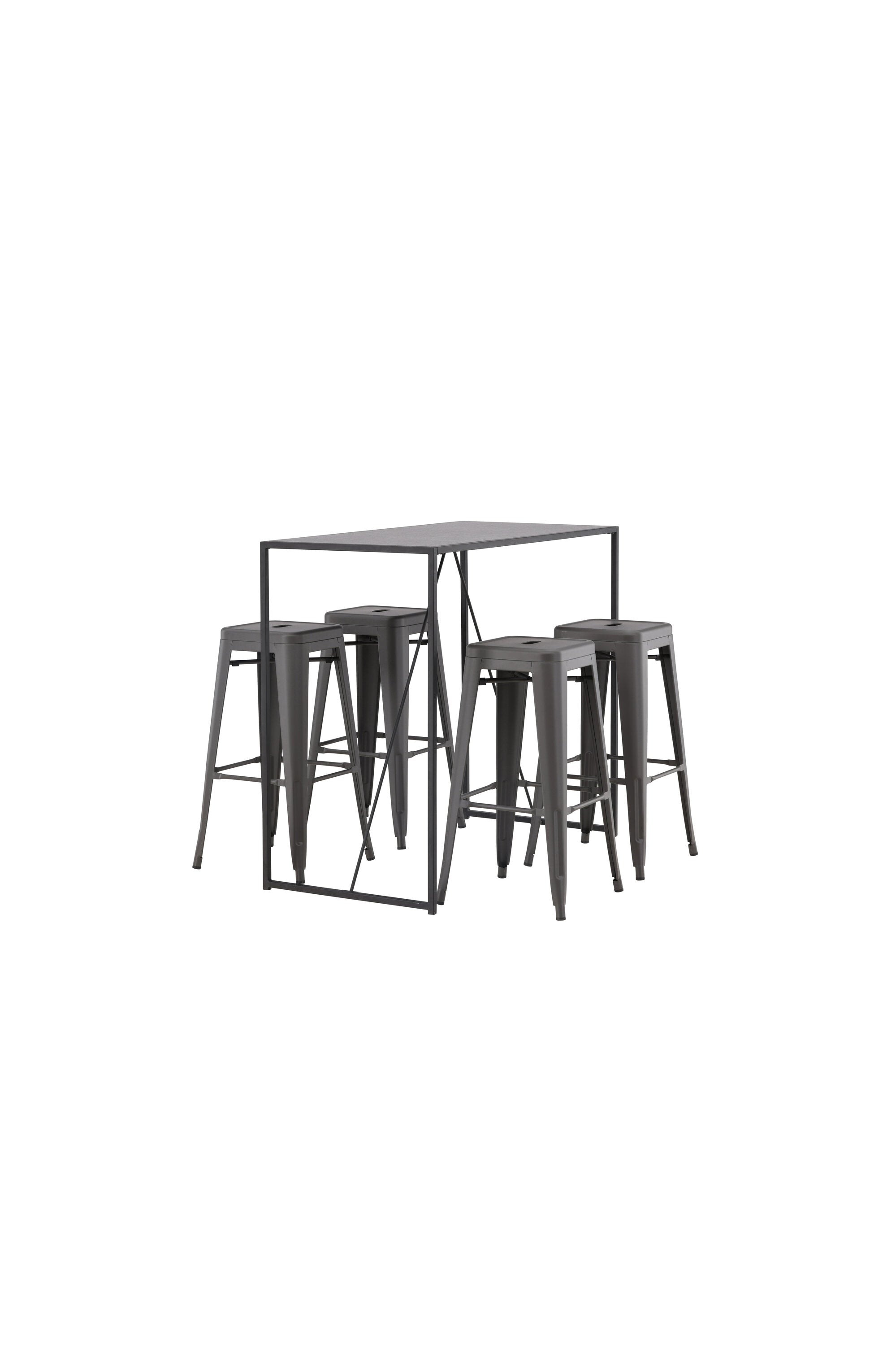 Brea Barset + Tempe 120cm/4St. in Dunkelgrau präsentiert im Onlineshop von KAQTU Design AG. Bartischset ist von Venture Home