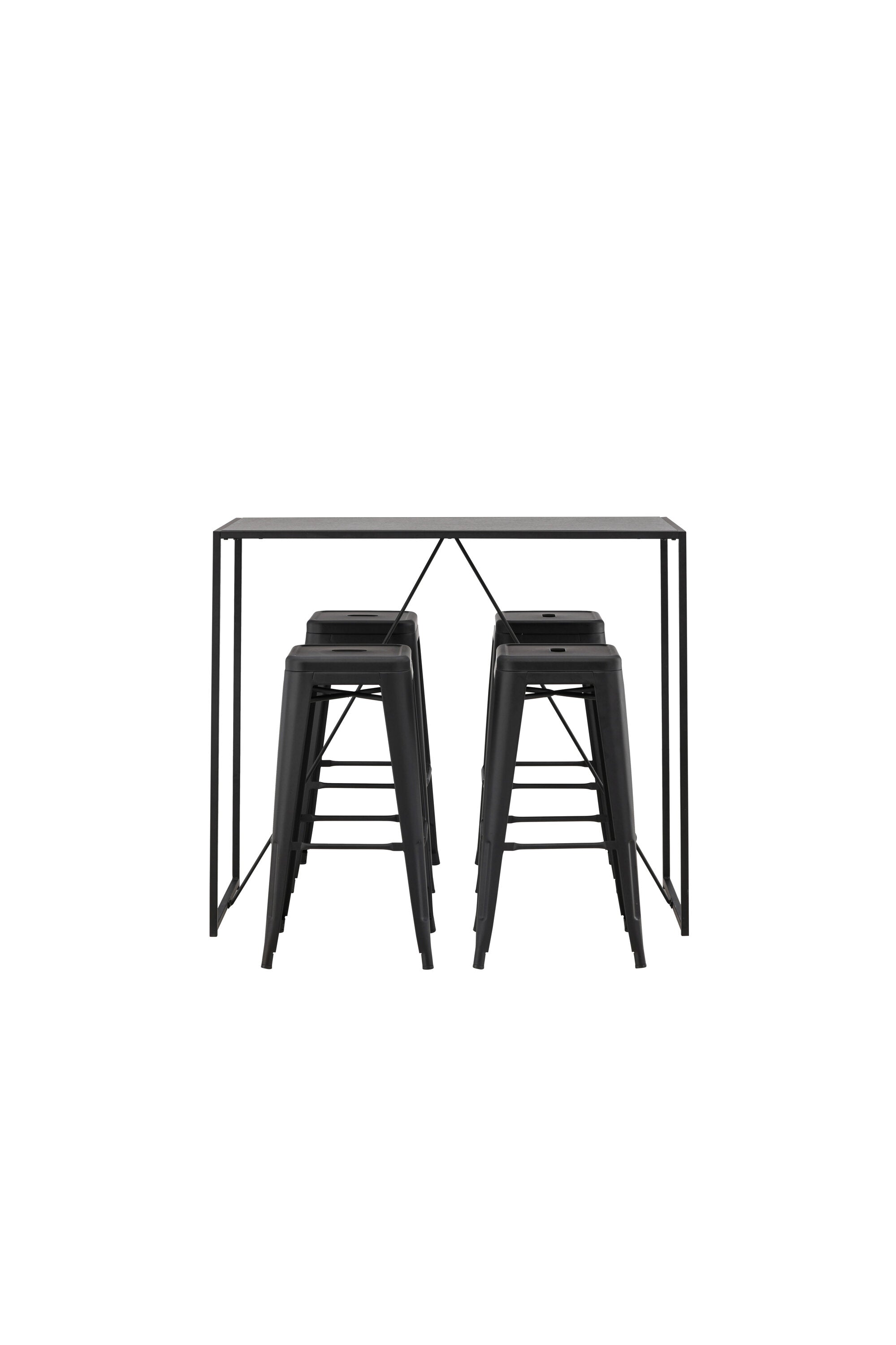 Brea Barset + Tempe 120cm/4St. in Schwarz präsentiert im Onlineshop von KAQTU Design AG. Bartischset ist von Venture Home