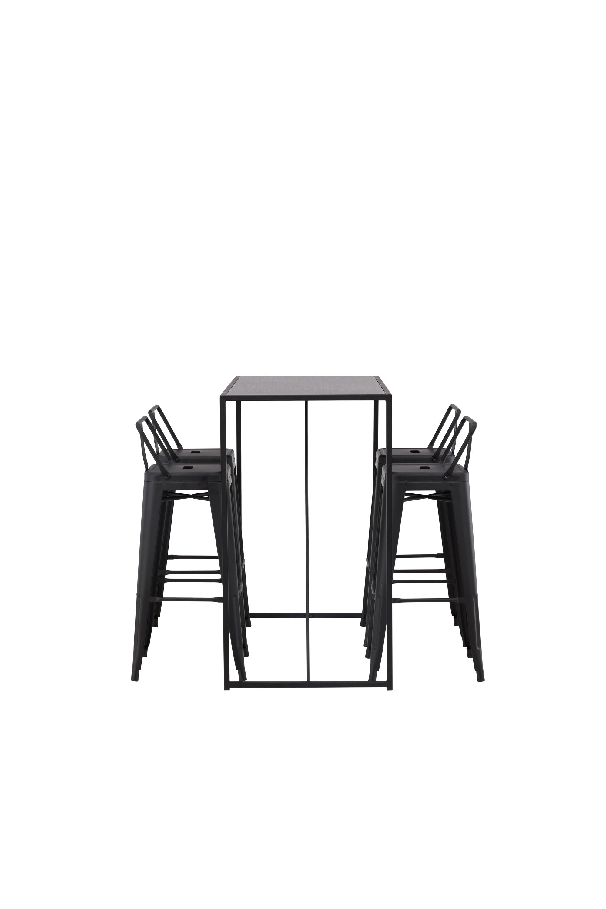 Brea Barset + Tempe Flat 120cm/4St. in Schwarz präsentiert im Onlineshop von KAQTU Design AG. Bartischset ist von Venture Home