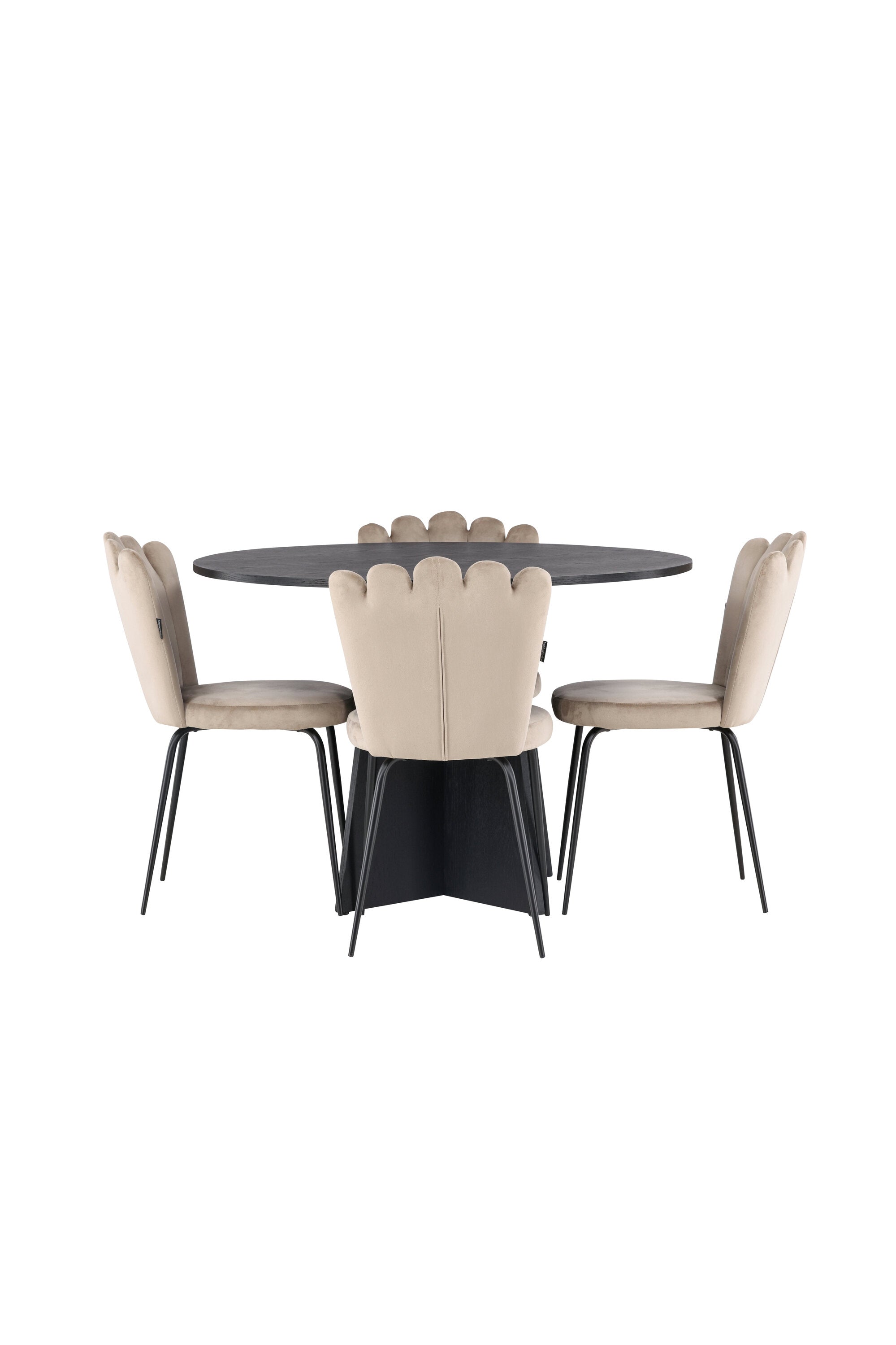 Bootcut Esszimmerset + Limhamn Light ⌀110cm/4St. in Beige präsentiert im Onlineshop von KAQTU Design AG. Esszimmerset ist von Venture Home