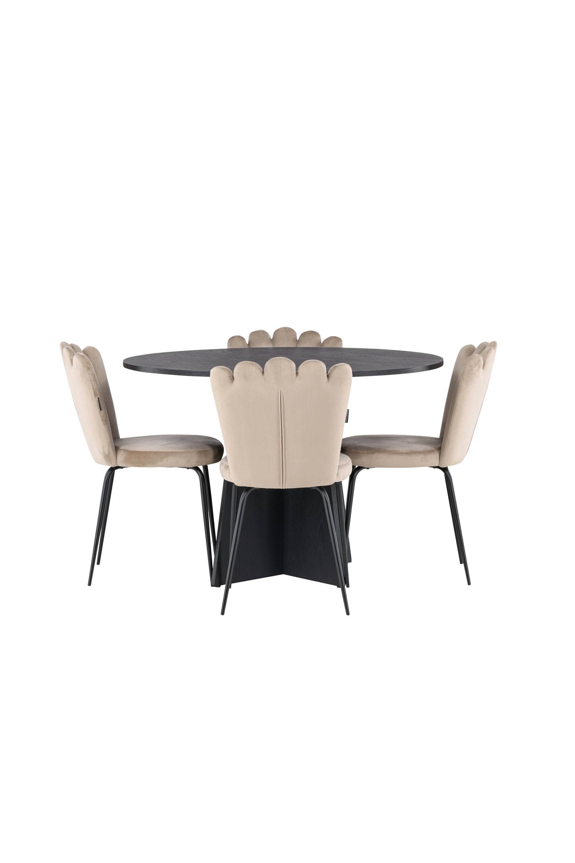 Bootcut Esszimmerset + Limhamn Light ⌀110cm/4St. in Beige präsentiert im Onlineshop von KAQTU Design AG. Esszimmerset ist von Venture Home