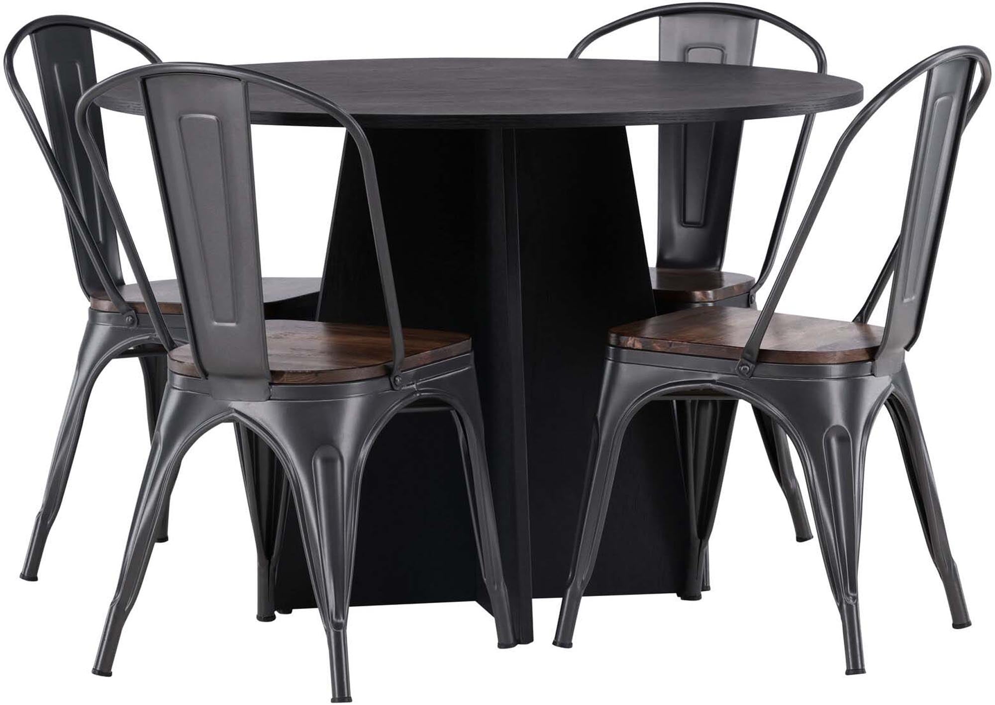 Modernes Bootcut Esszimmerset mit rundem Tempe Tisch von Venture Home.