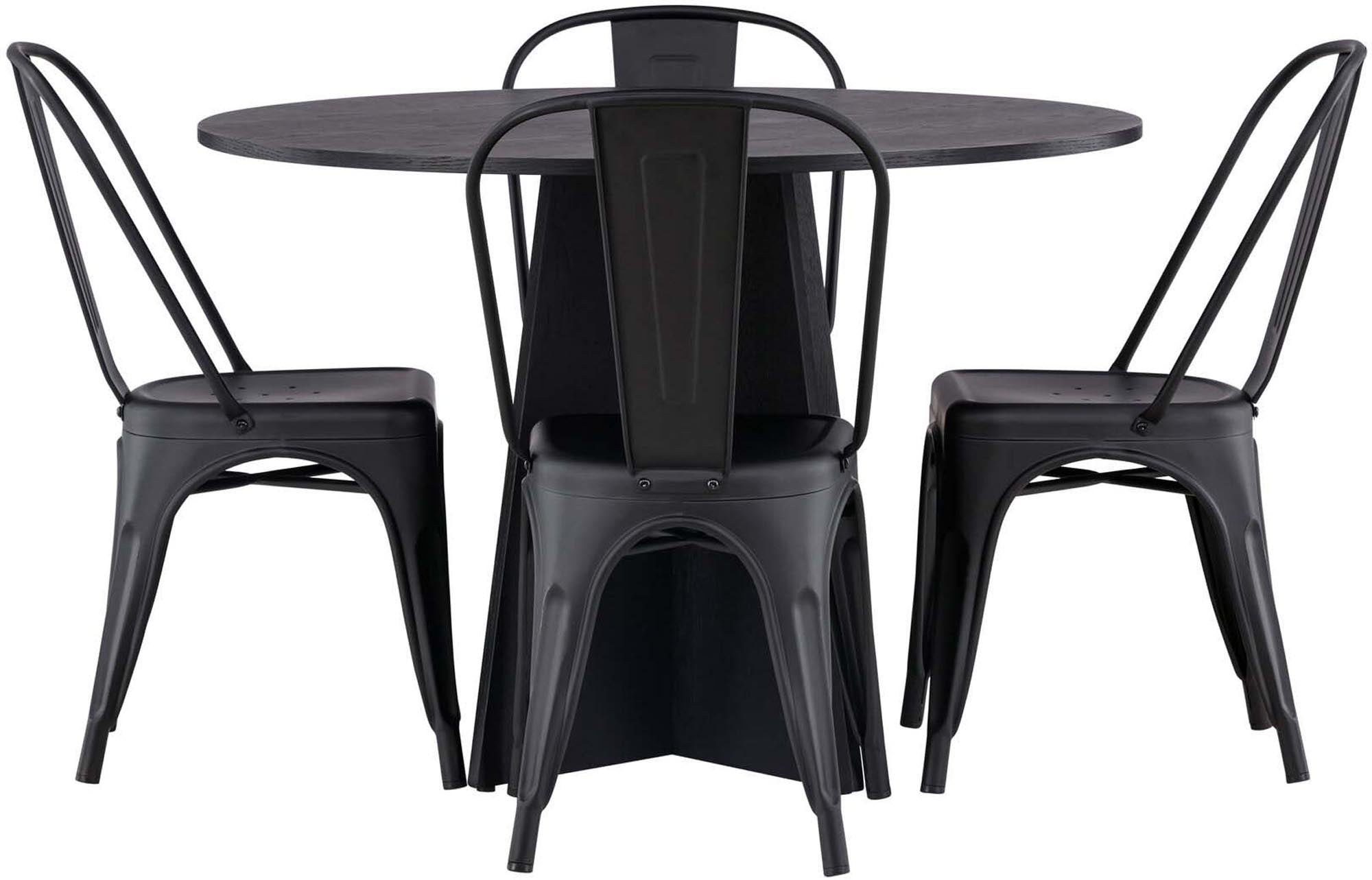 Stilvolles Bootcut Esszimmerset mit rundem Tisch von Venture Home.