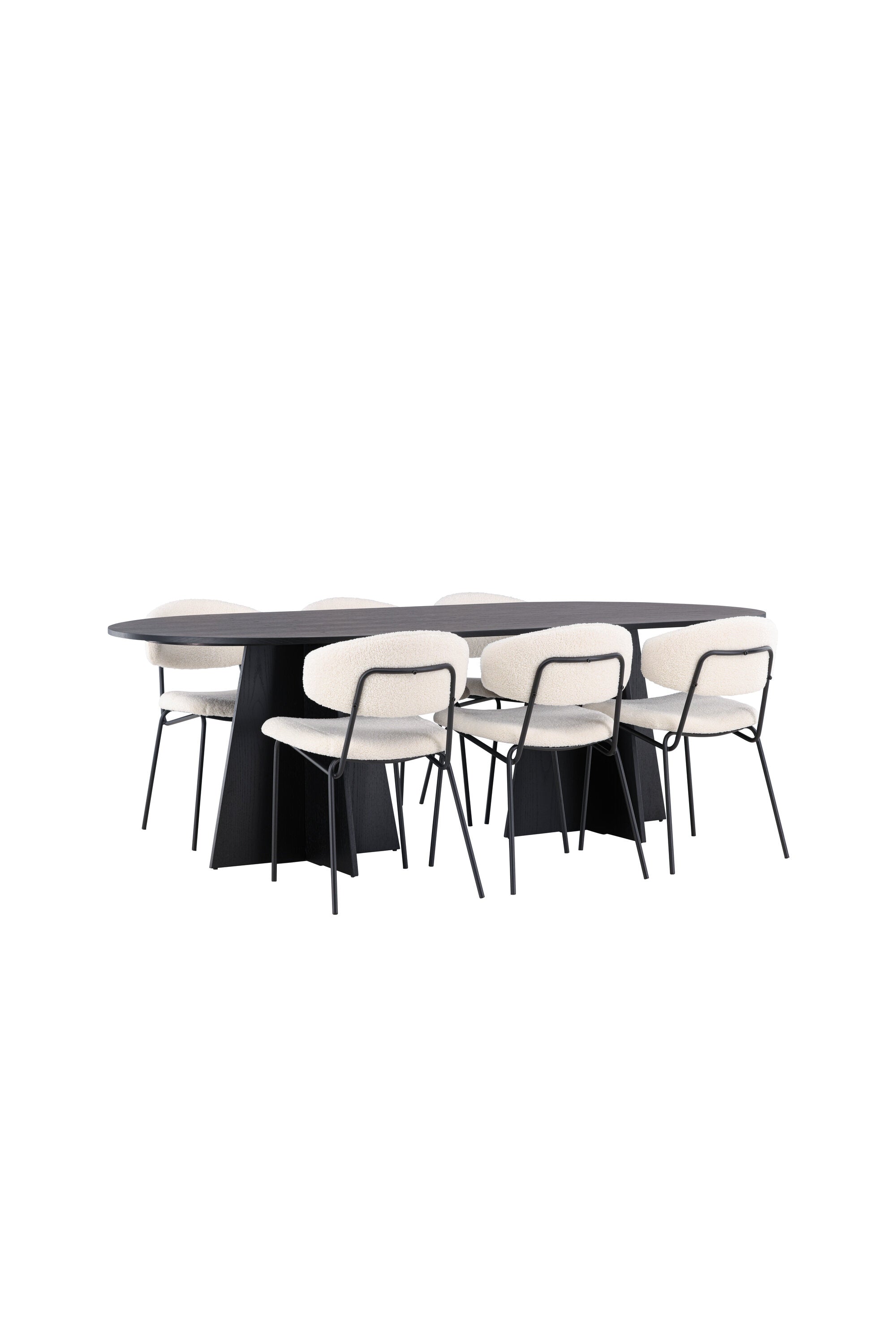 Bootcut Esszimmerset + Chico 230cm/6St. in Weiss präsentiert im Onlineshop von KAQTU Design AG. Esszimmerset ist von Venture Home