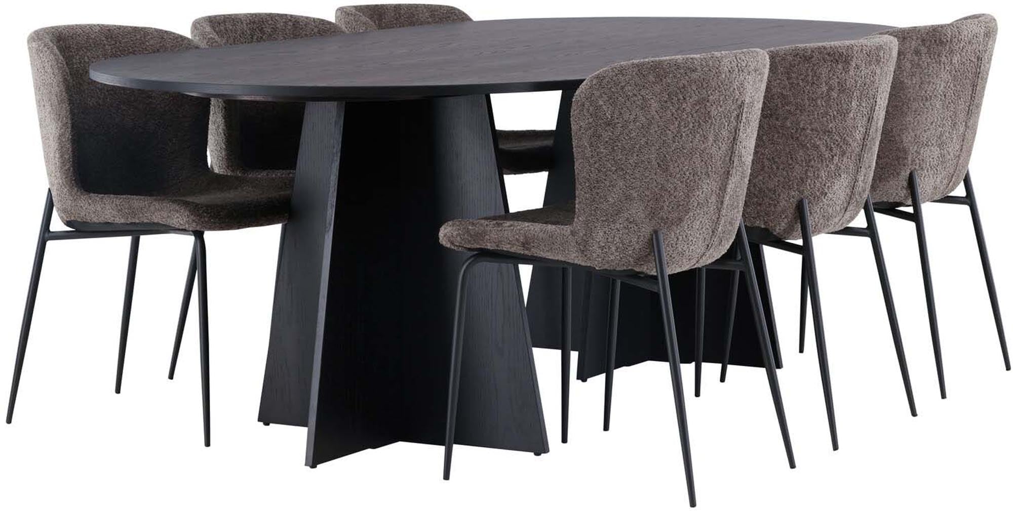 Entdecken Sie das Bootcut Esszimmerset + Modesto 230cm von Venture Home – modernes Design, Komfort und Platz für gesellige Abende.