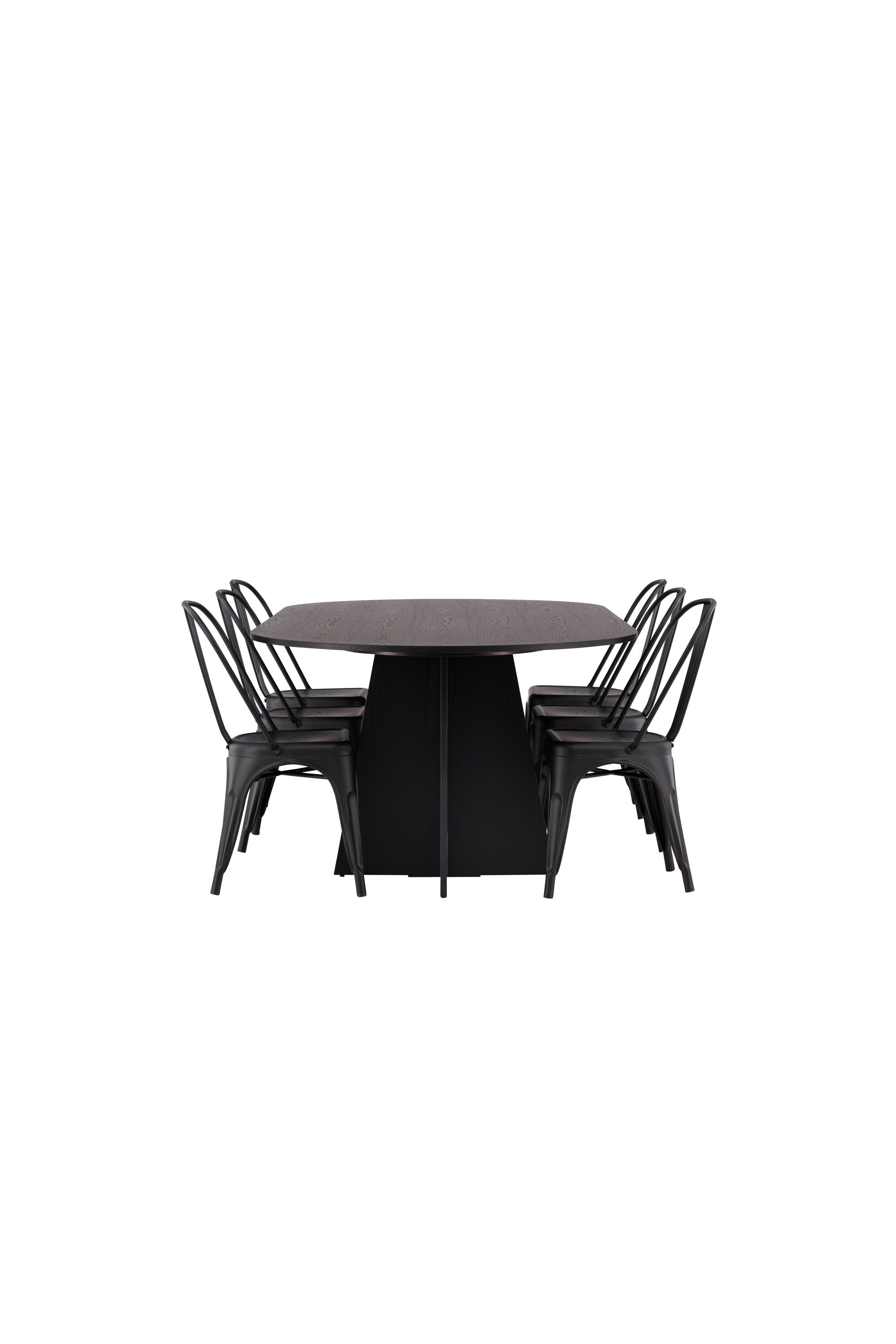 Bootcut Oval Esstisch + 4 x Tempe Esszimmerstuhl in präsentiert im Onlineshop von KAQTU Design AG. Esszimmerset ist von Venture Home