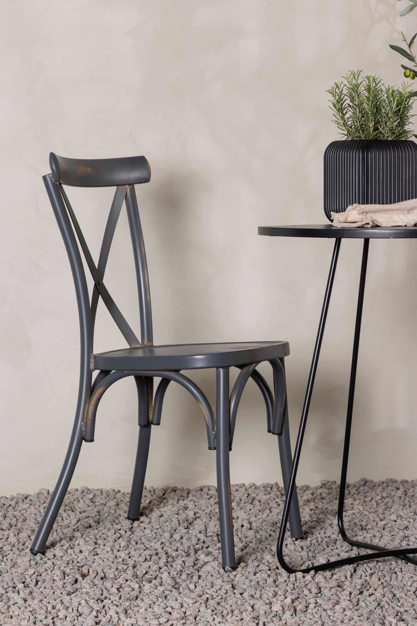 Bacong Outdoor-Tischset + Tablas ⌀60cm/2St. in Dunkelgrau präsentiert im Onlineshop von KAQTU Design AG. Gartentischset ist von Venture Home