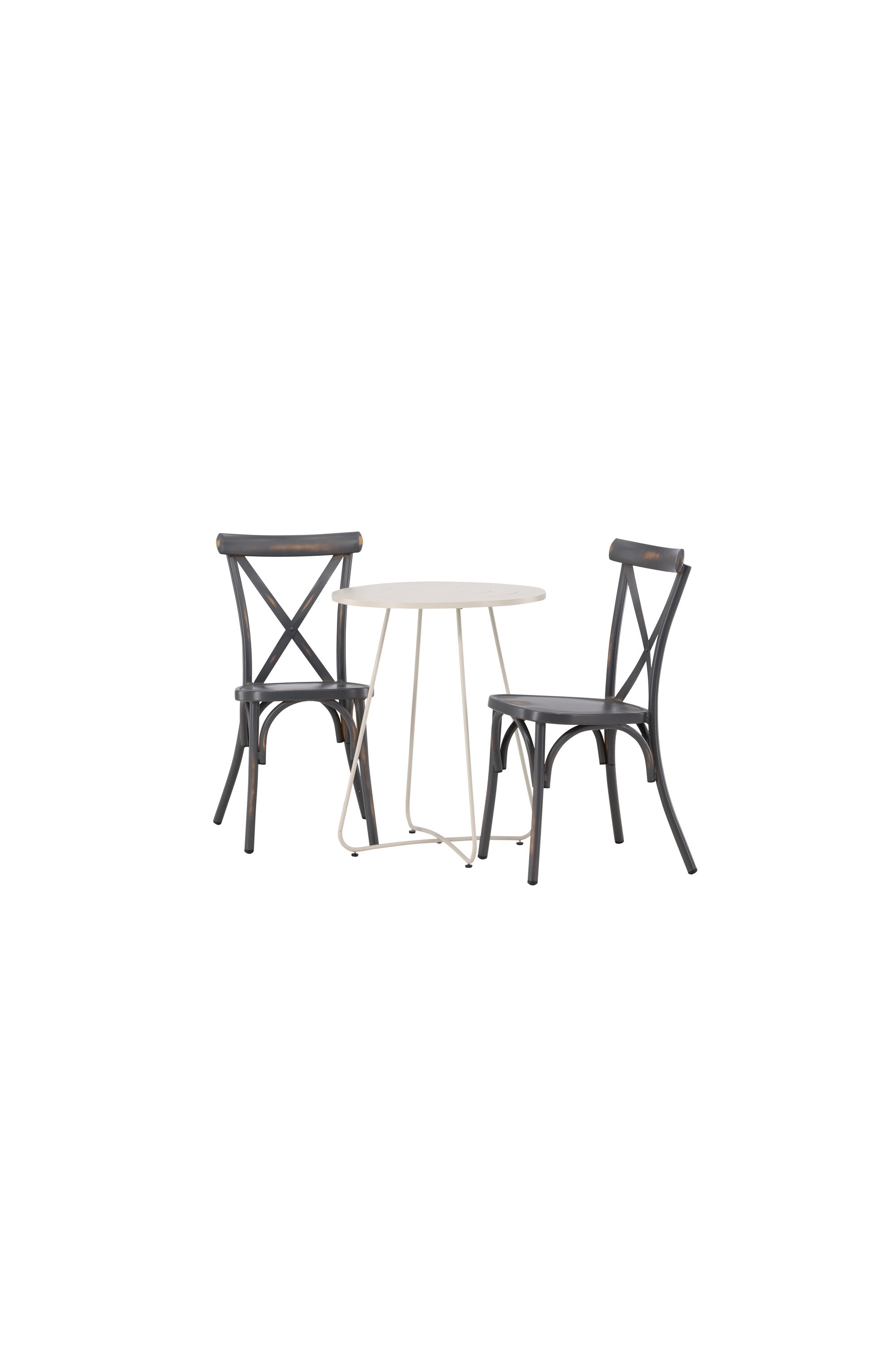 Bacong Outdoor-Tischset + Tablas ⌀60cm/2St. in Dunkelgrau präsentiert im Onlineshop von KAQTU Design AG. Gartentischset ist von Venture Home