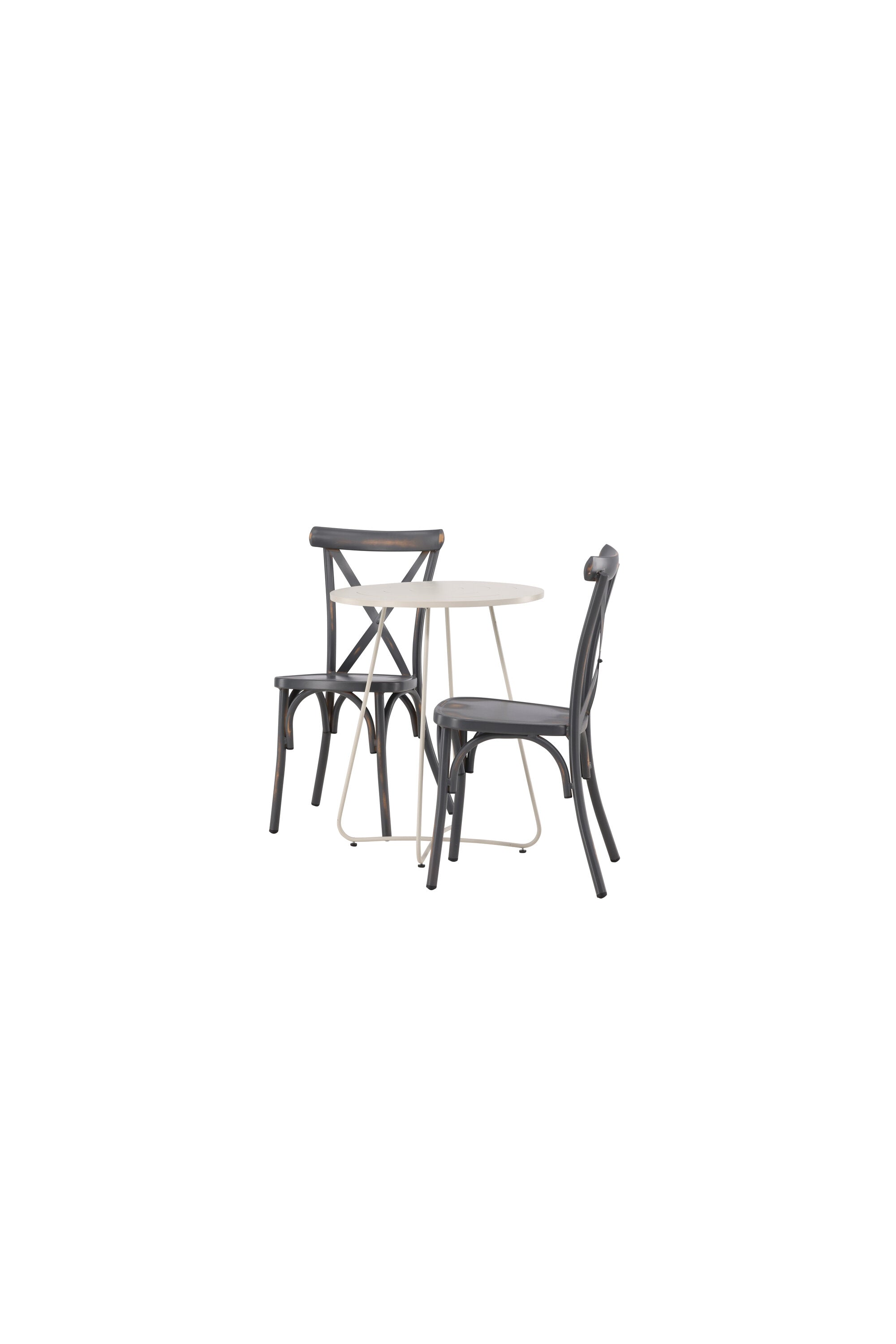 Bacong Outdoor-Tischset + Tablas ⌀60cm/2St. in Dunkelgrau präsentiert im Onlineshop von KAQTU Design AG. Gartentischset ist von Venture Home