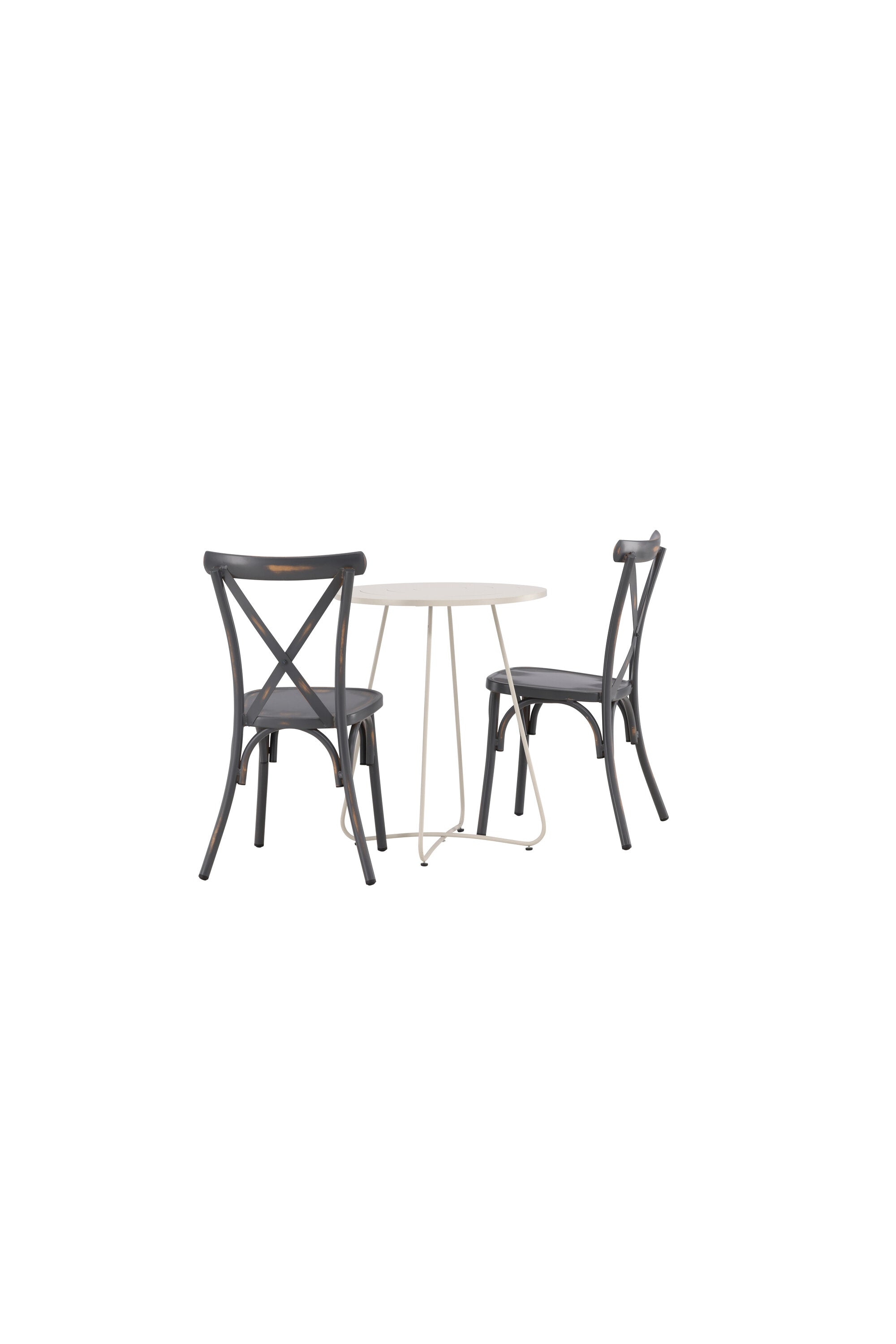 Bacong Outdoor-Tischset + Tablas ⌀60cm/2St. in Dunkelgrau präsentiert im Onlineshop von KAQTU Design AG. Gartentischset ist von Venture Home