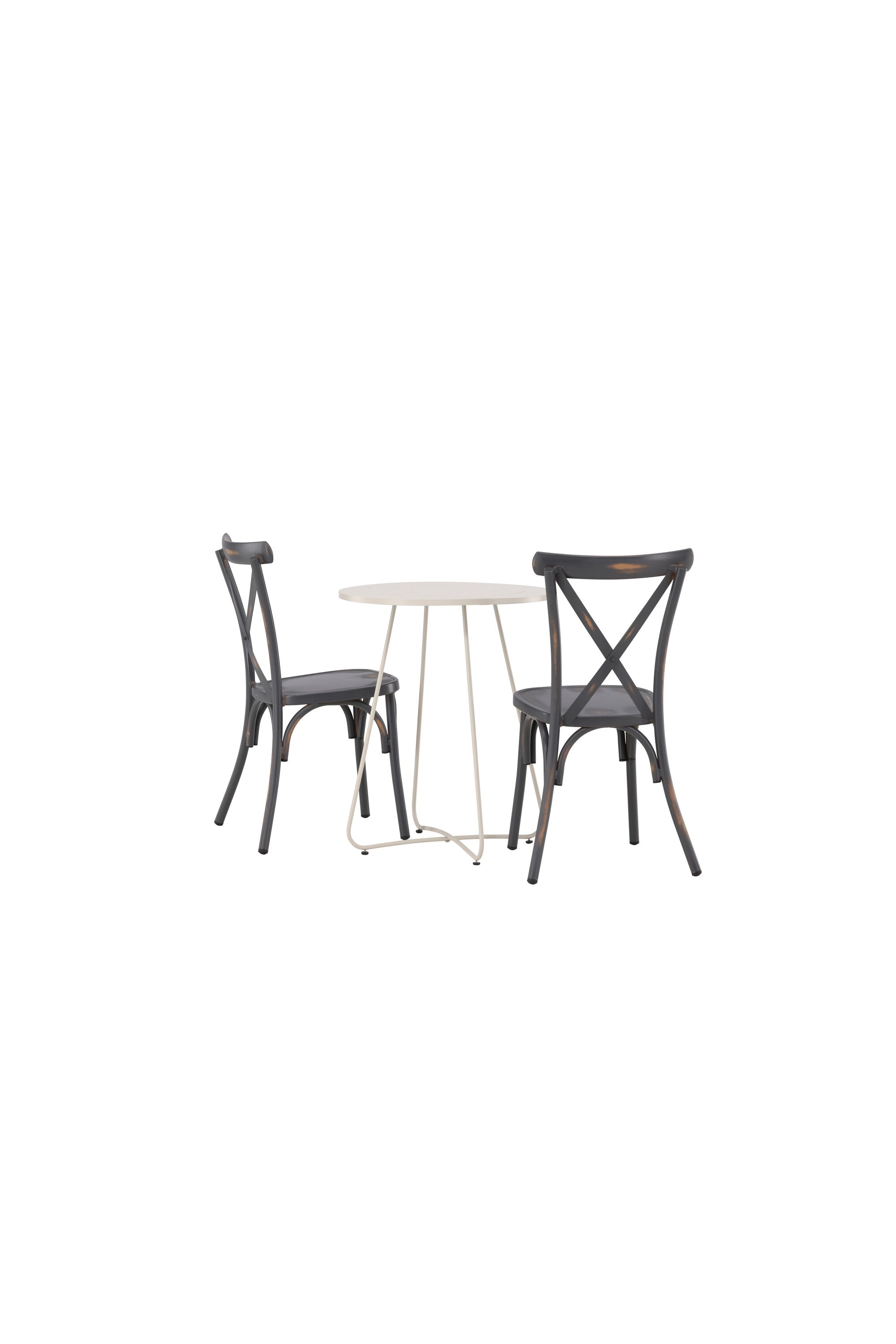 Bacong Outdoor-Tischset + Tablas ⌀60cm/2St. in Dunkelgrau präsentiert im Onlineshop von KAQTU Design AG. Gartentischset ist von Venture Home