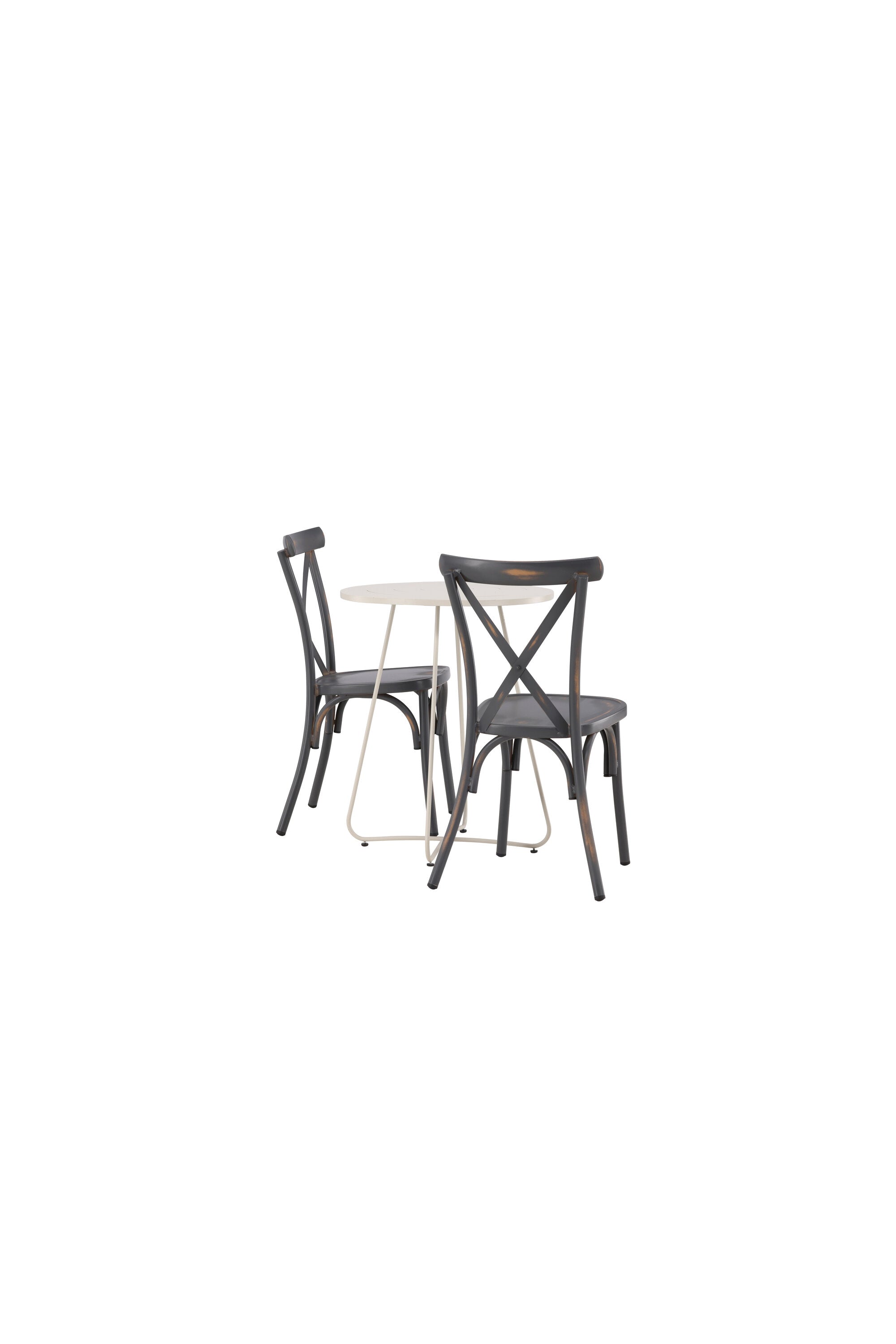 Bacong Outdoor-Tischset + Tablas ⌀60cm/2St. in Dunkelgrau präsentiert im Onlineshop von KAQTU Design AG. Gartentischset ist von Venture Home